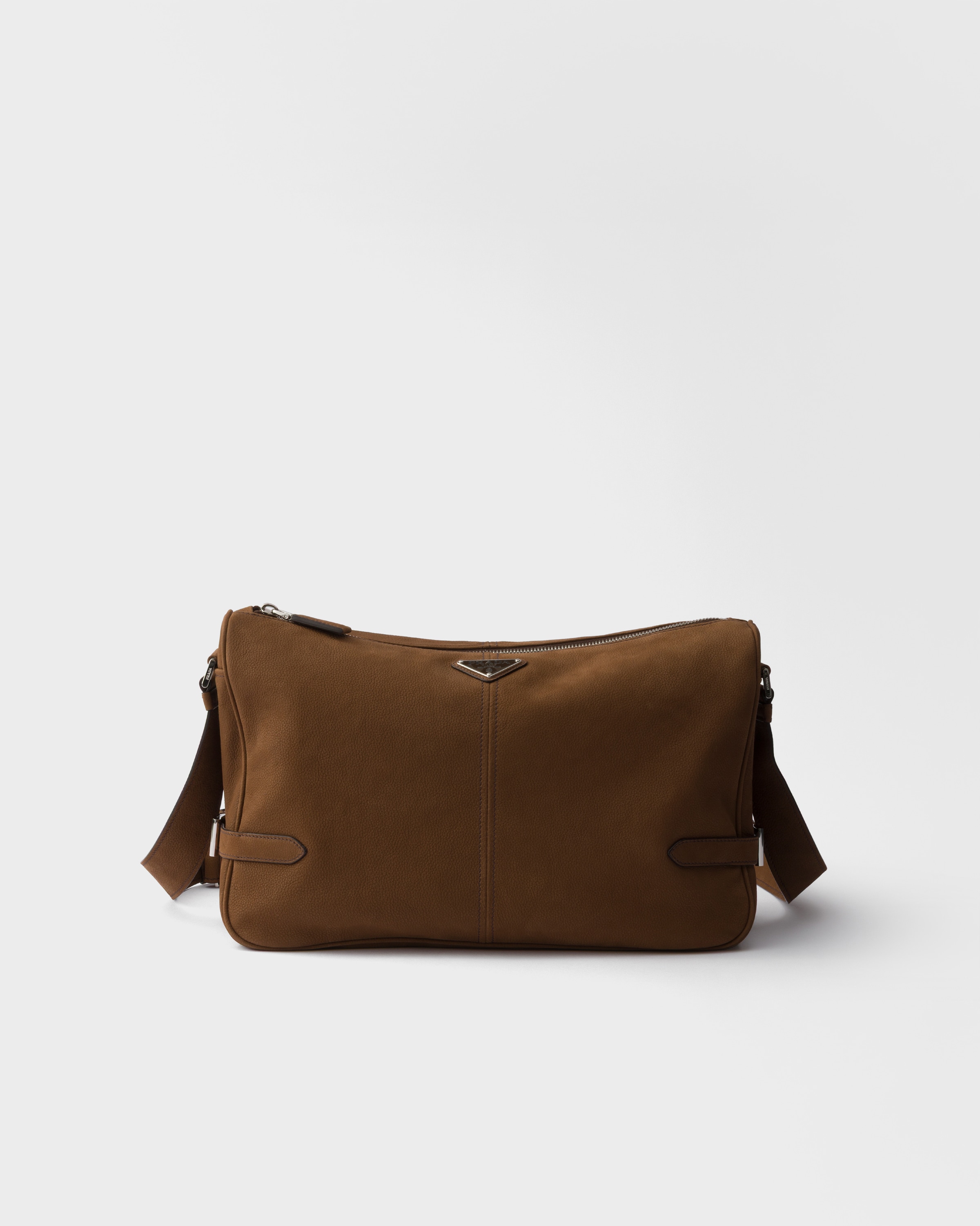 Sac à bandoulière en cuir nubuck PRADA Marron
