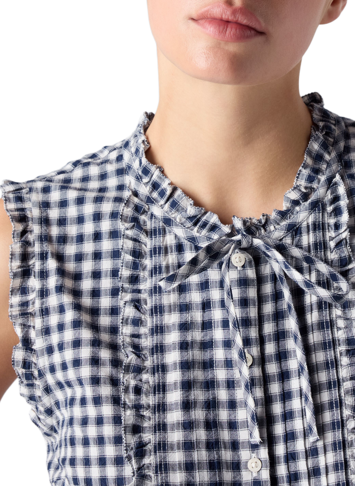 Mouwloze geruite slim fit blouse Shelby LEVI'S Blauw