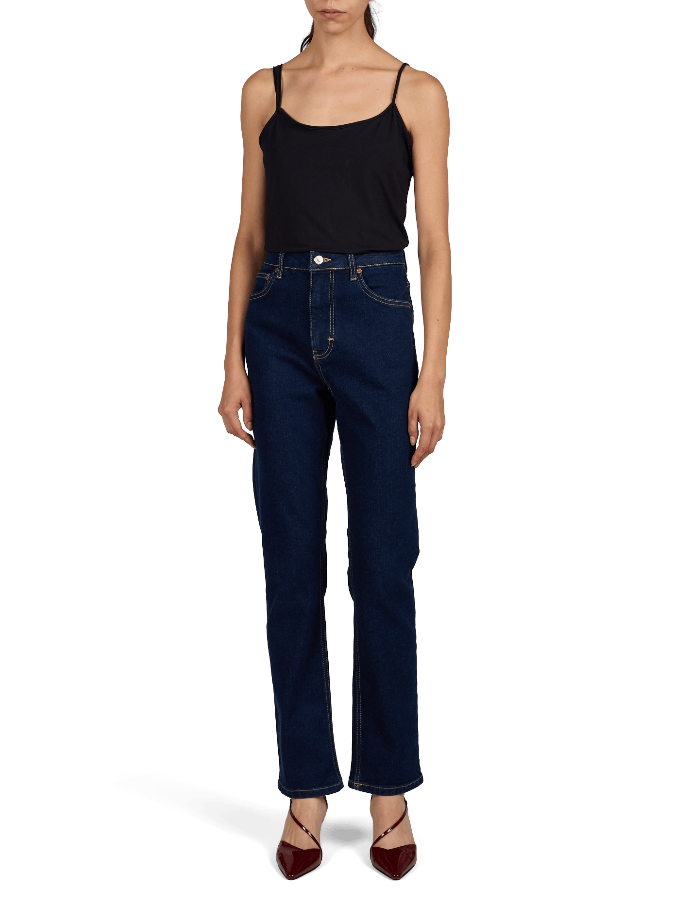 Slim Fit High Waist Jeans TOPSHOP Blau
