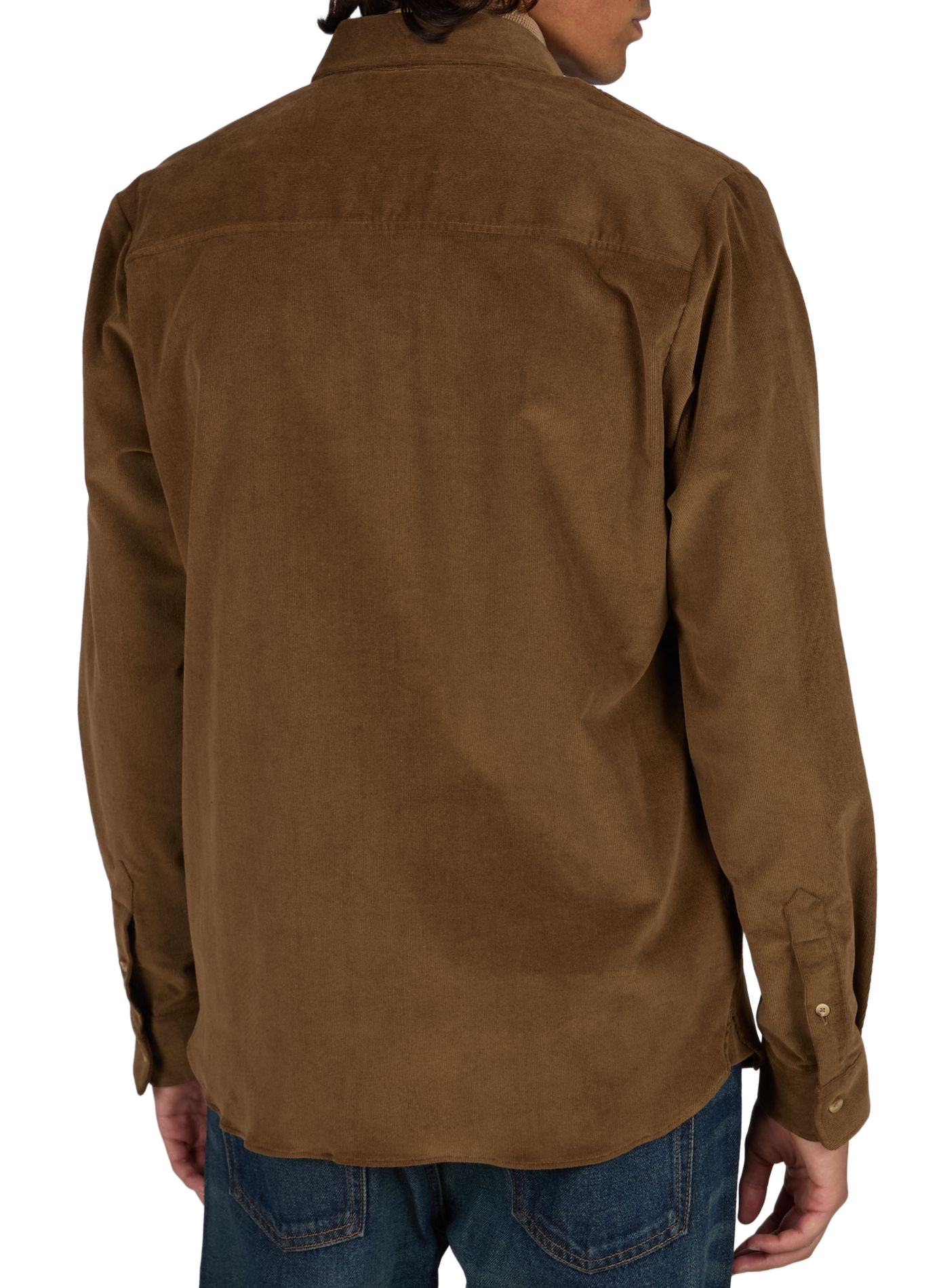 Straight classic collar shirt in blended cotton MAISON LABICHE Brown