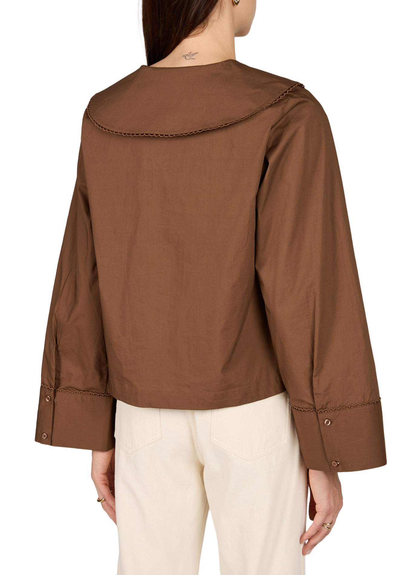 Top Objhope with ample V-neck in cotton OBJECT Brown