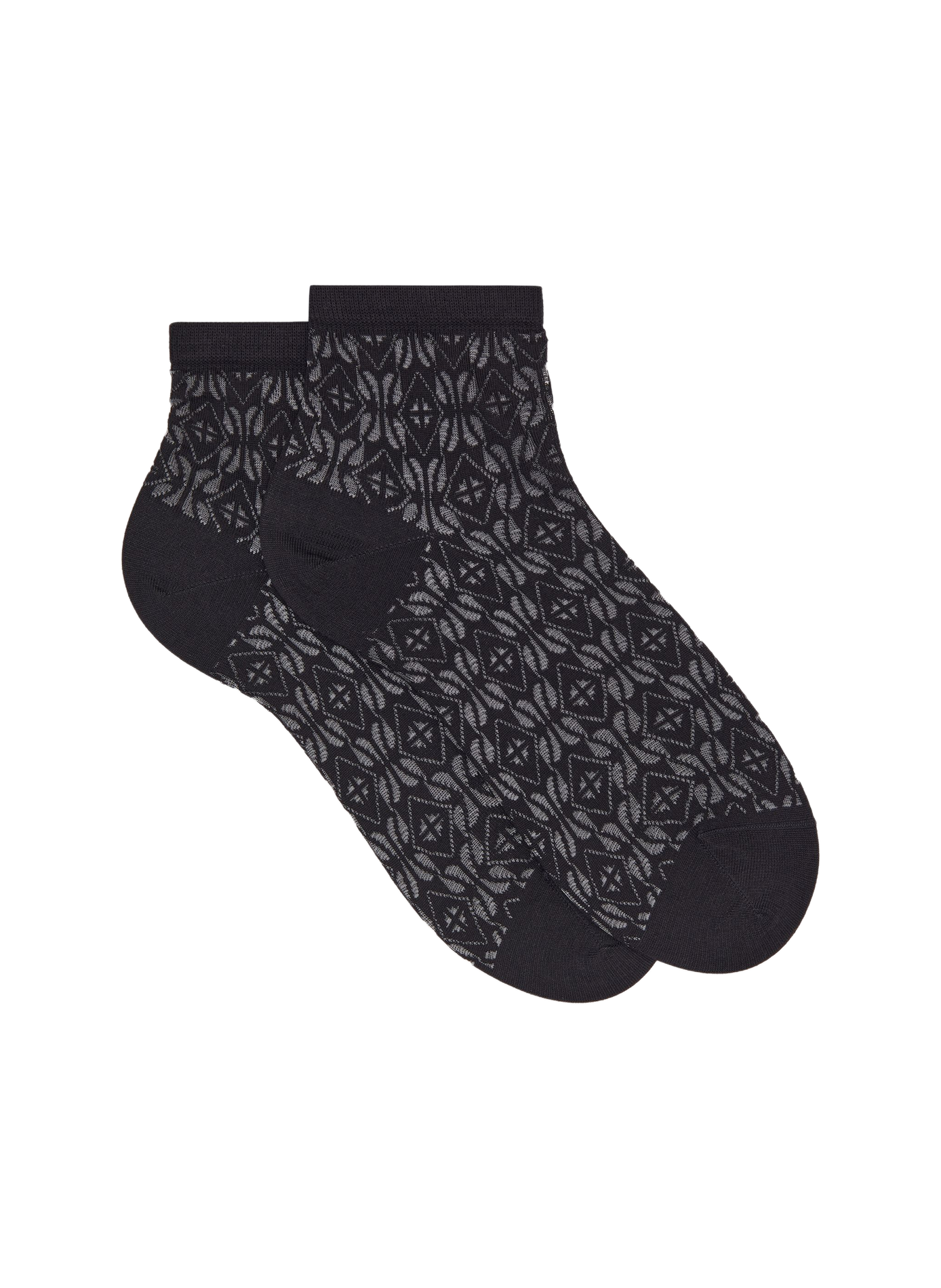 Chaussettes basses imprimées en coton mélangé DORÉ DORÉ Noir
