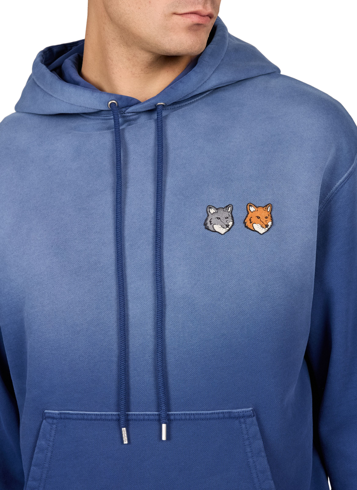 Sudadera extragrande de algodón MAISON KITSUNÉ Azul
