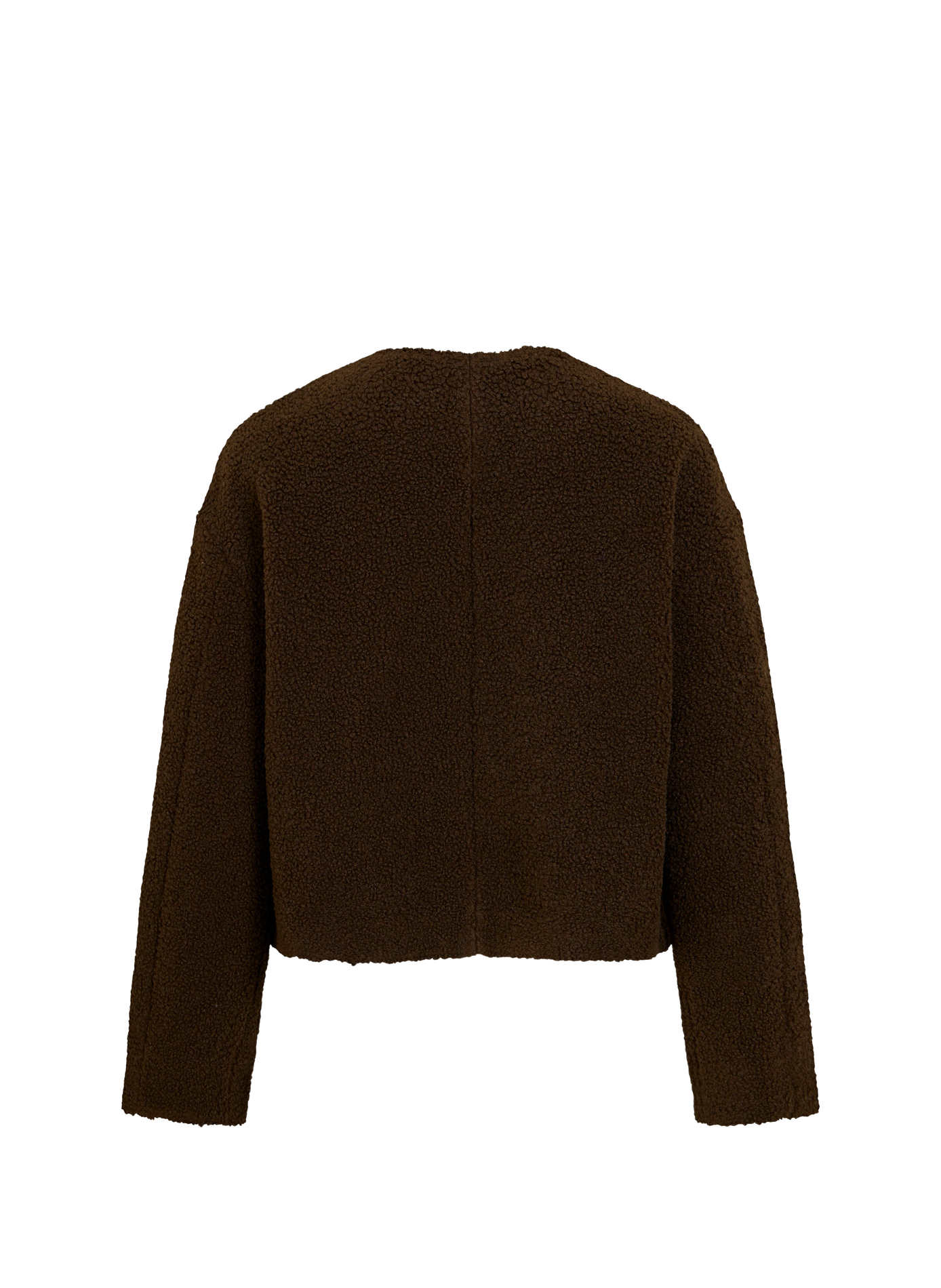 Veste droite col rond en sherpa VILA Braun