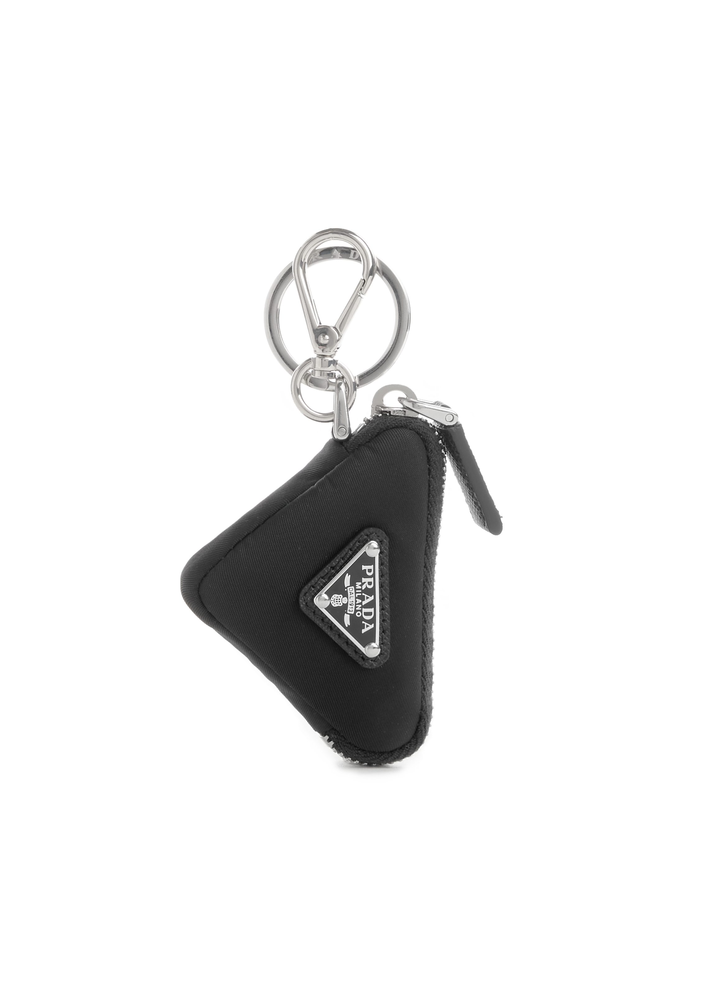 PRADA Nylon keyring Black
