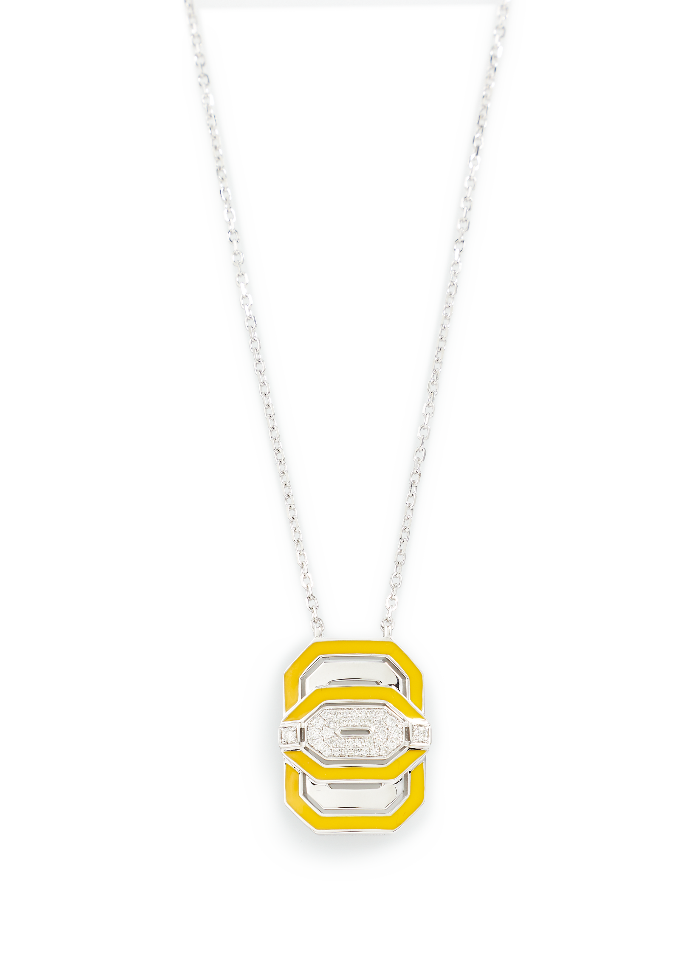 My Way silver mini necklace STATEMENT Yellow