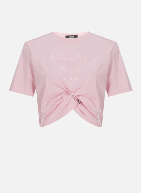 Pink cotton T-shirtVERSACE 