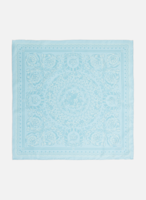 فيرساتشي مربع من الحرير الأزرق 