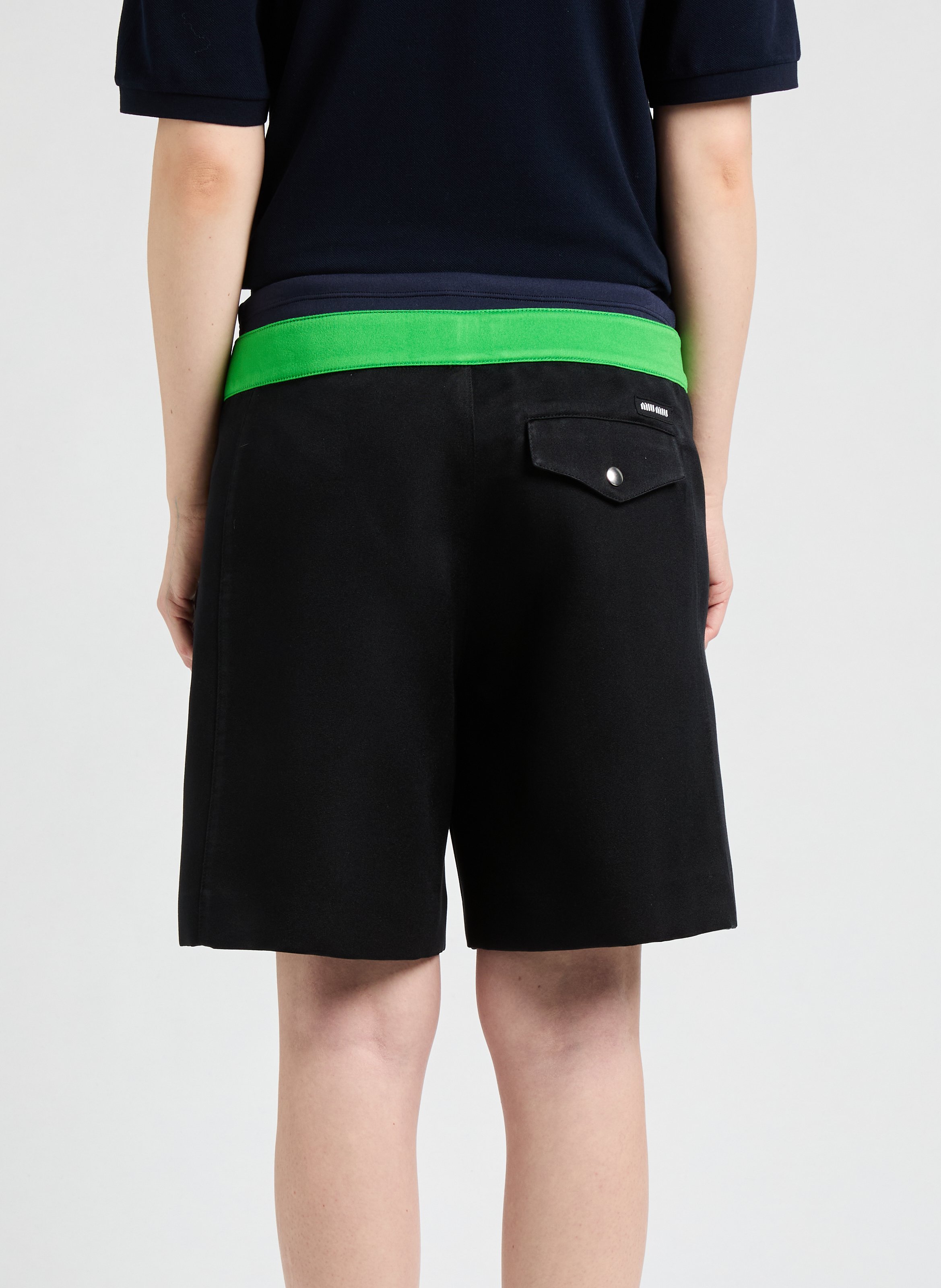 Bermuda en satin MIU MIU Noir