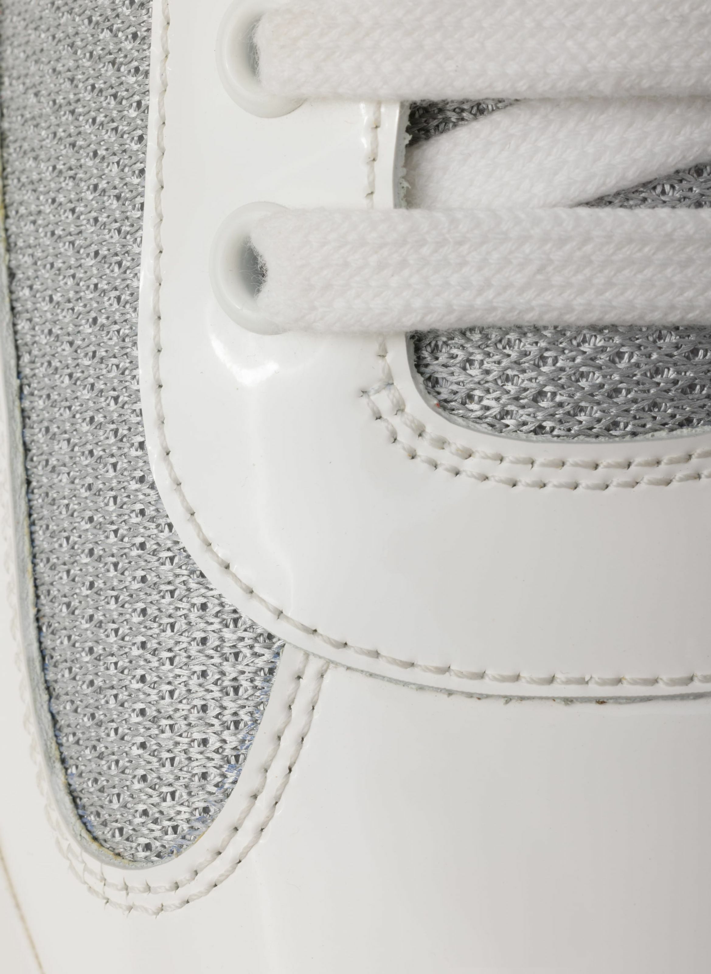 Sneakers prada america’s cup en cuir verni et tiss PRADA Blanc