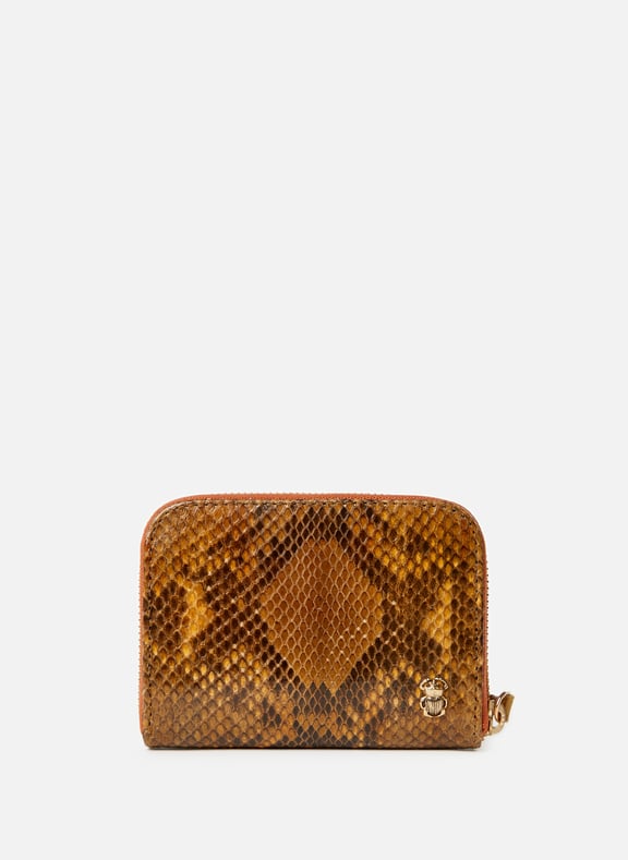 Mini Bob Python Wallet Yellow by CLARIS VIROT CLARIS VIROT Mini Bob Python Wallet Yellow