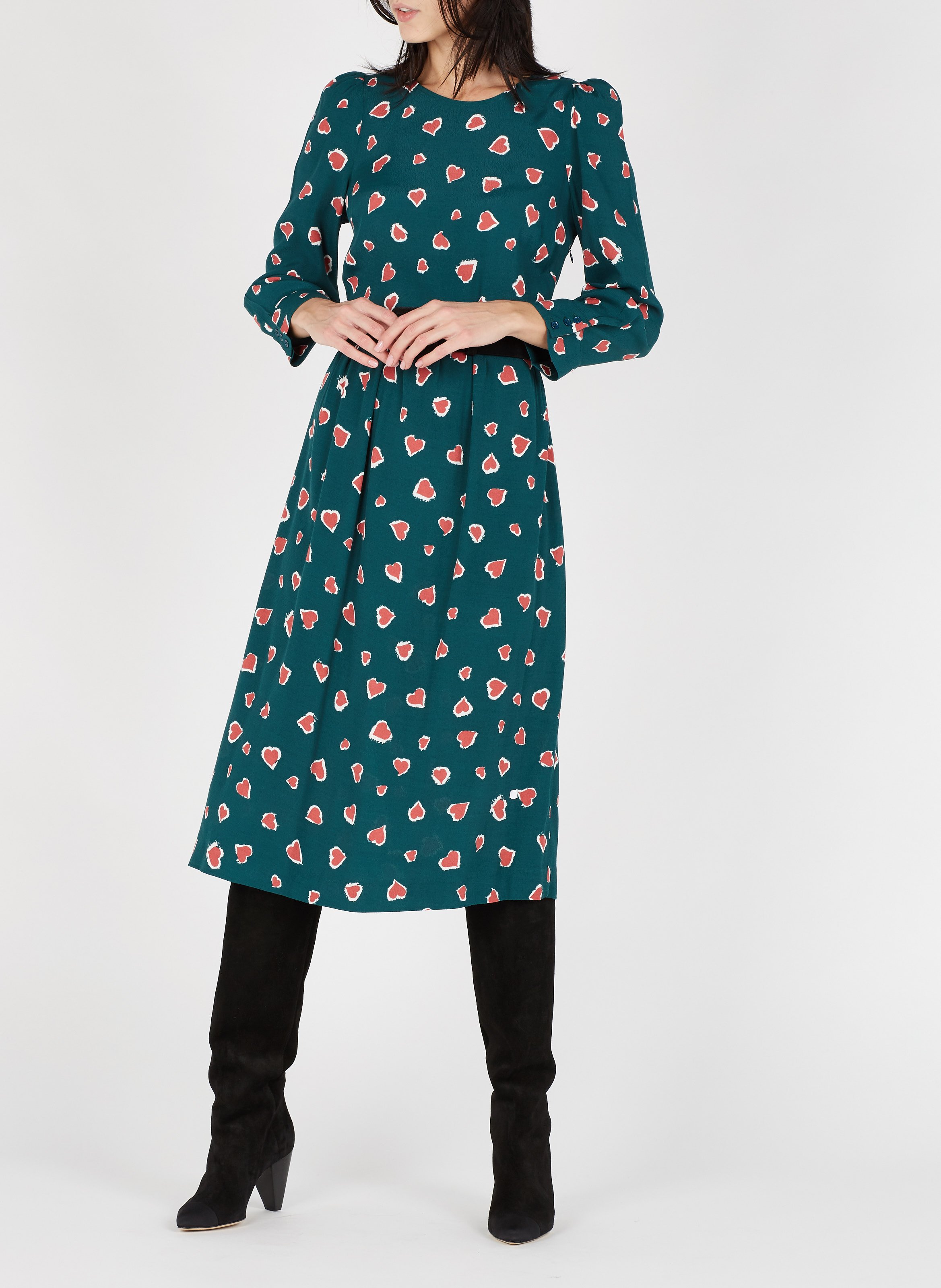 Ceinture à boucle en cuir betty BA&SH Noir