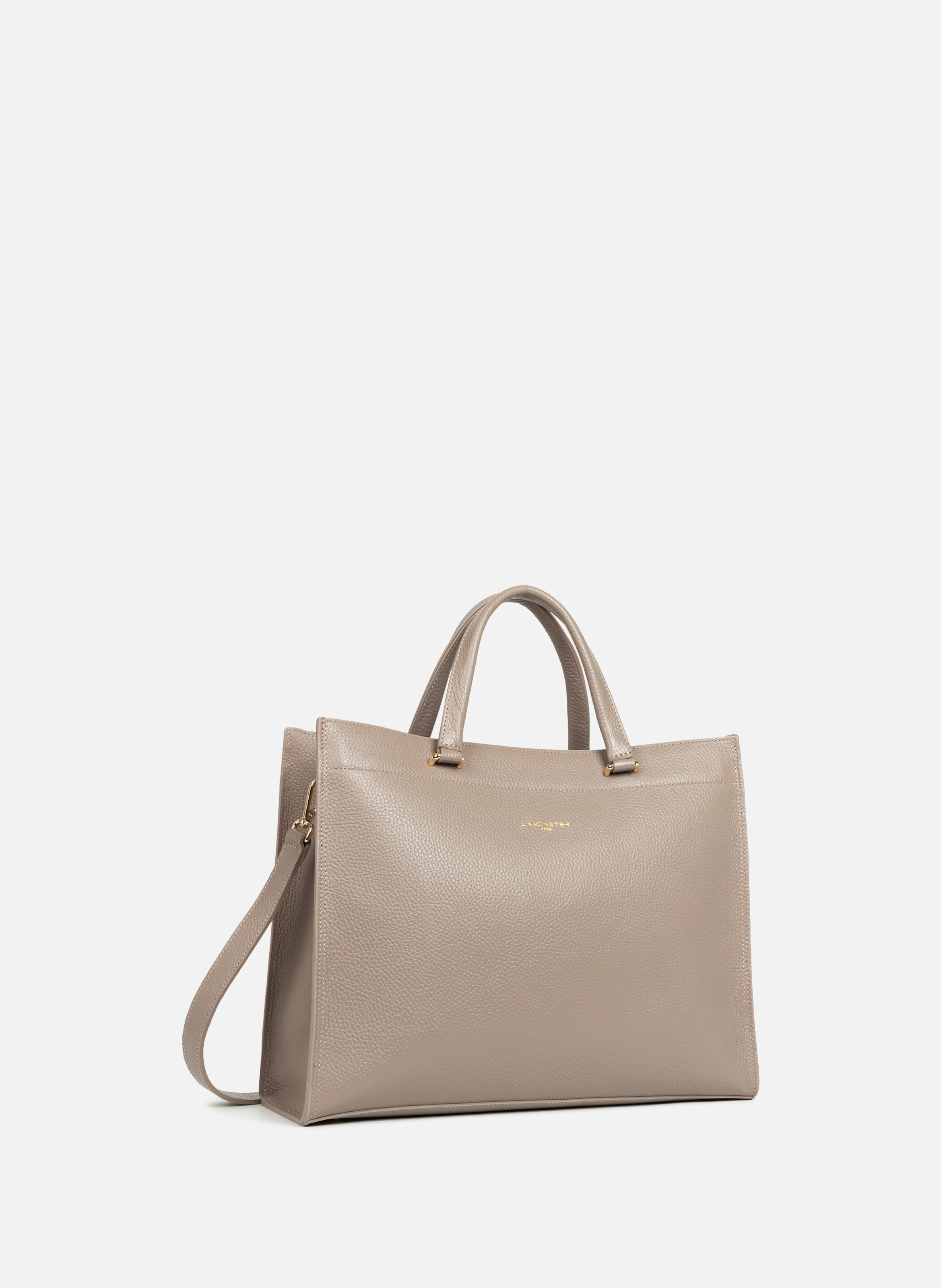 Large tote bag - Foulonné Double LANCASTER Grey