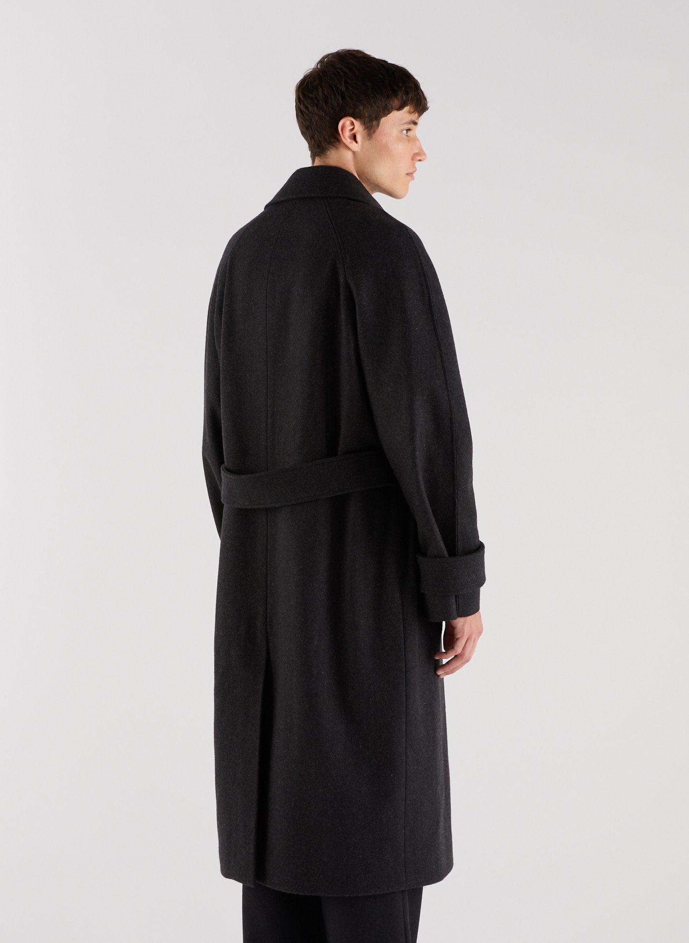 Long classic collar wool coat SAISON 1865 Grey