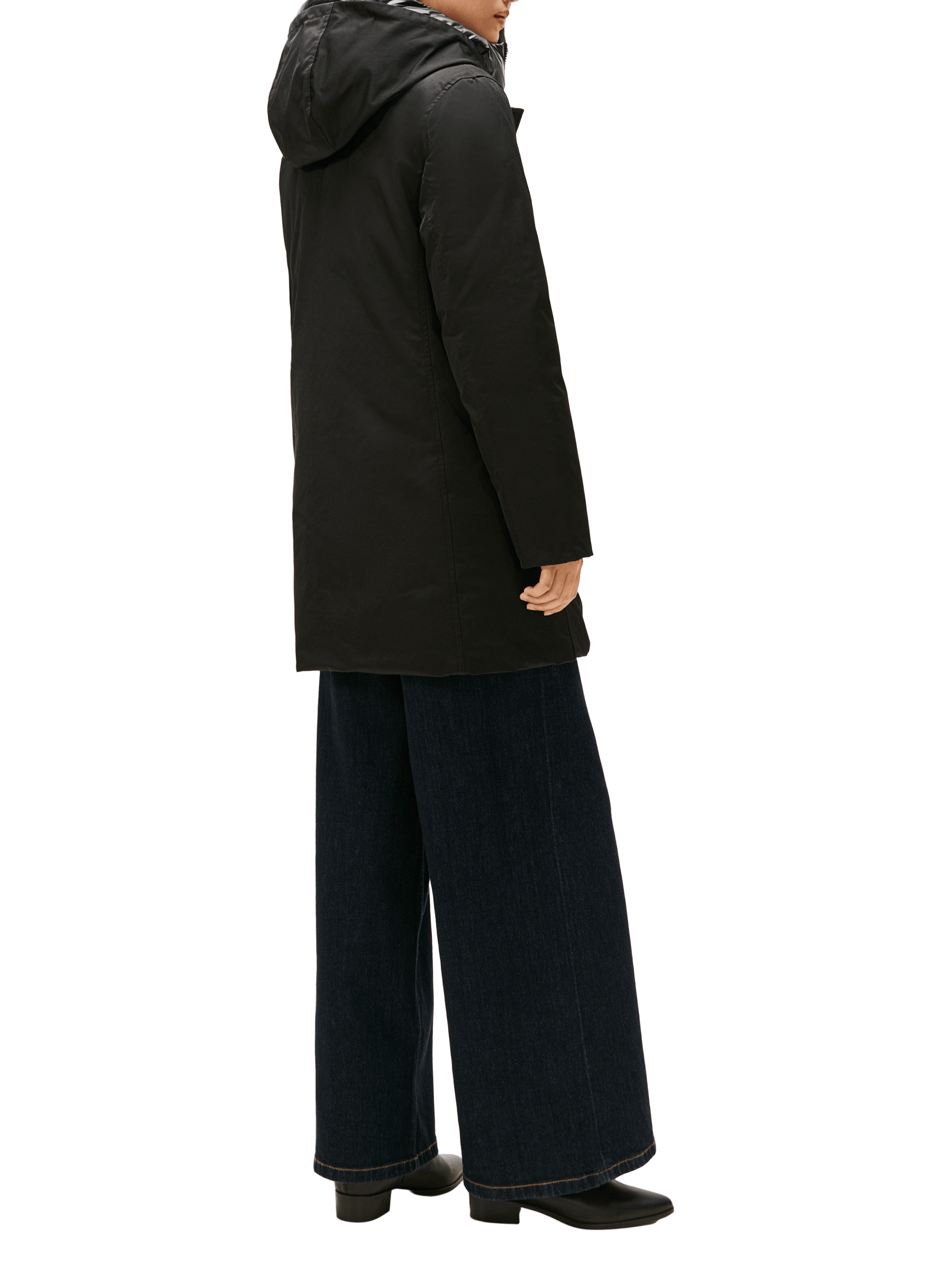 Quilted parka with contrasting hood TOMMY HILFIGER Black