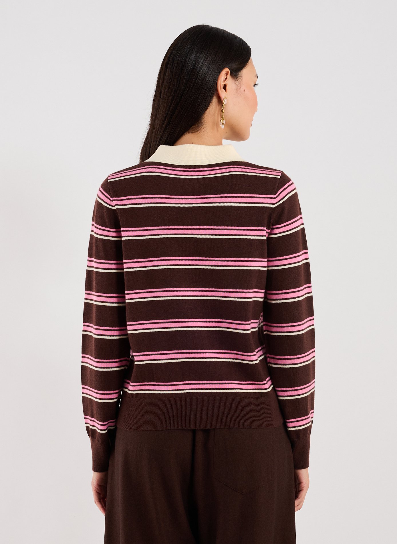 Pull droit à rayures SUNCOO Rouge