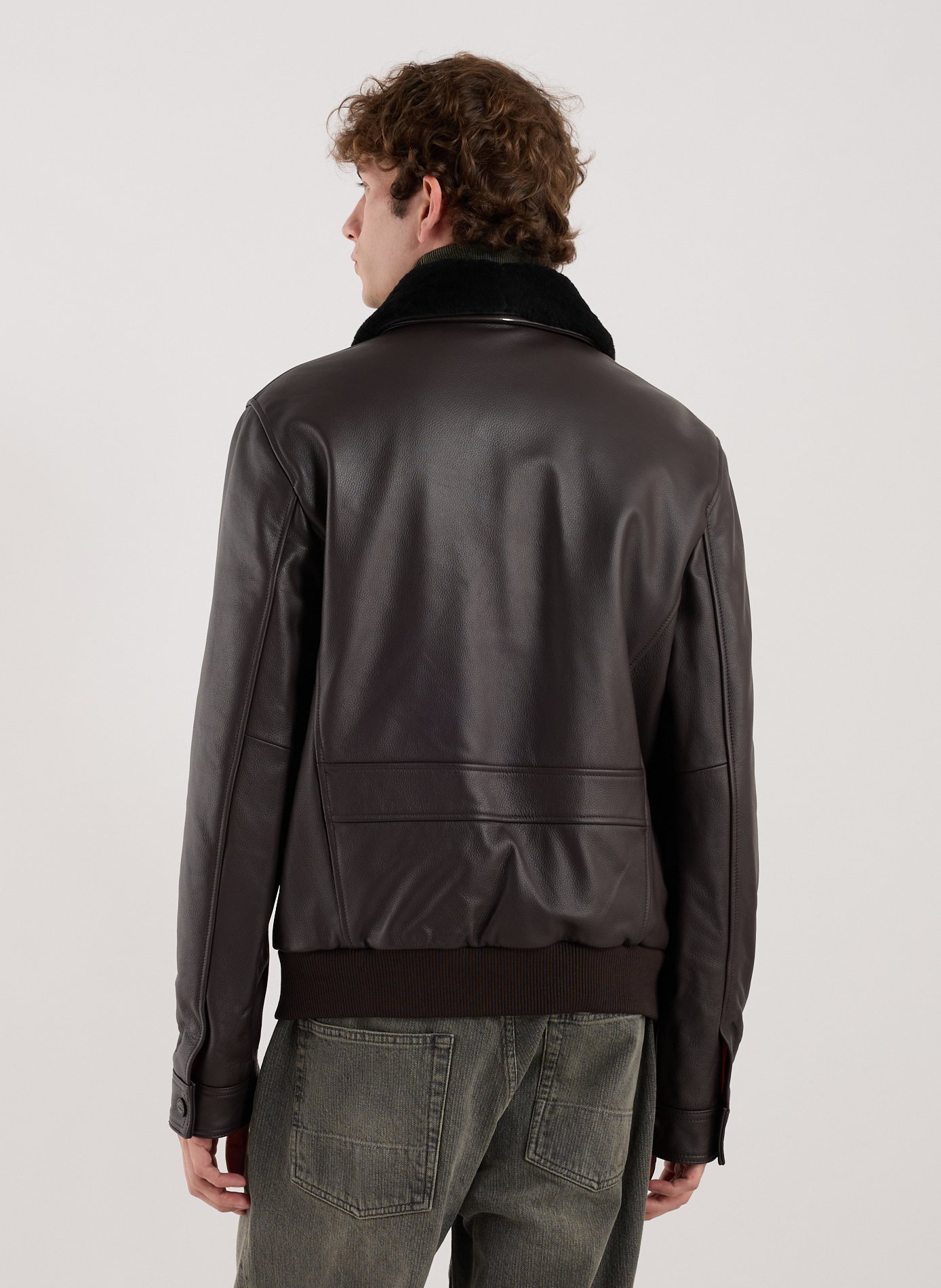 Veste en cuir BOMBERS ORIGINAL Marron