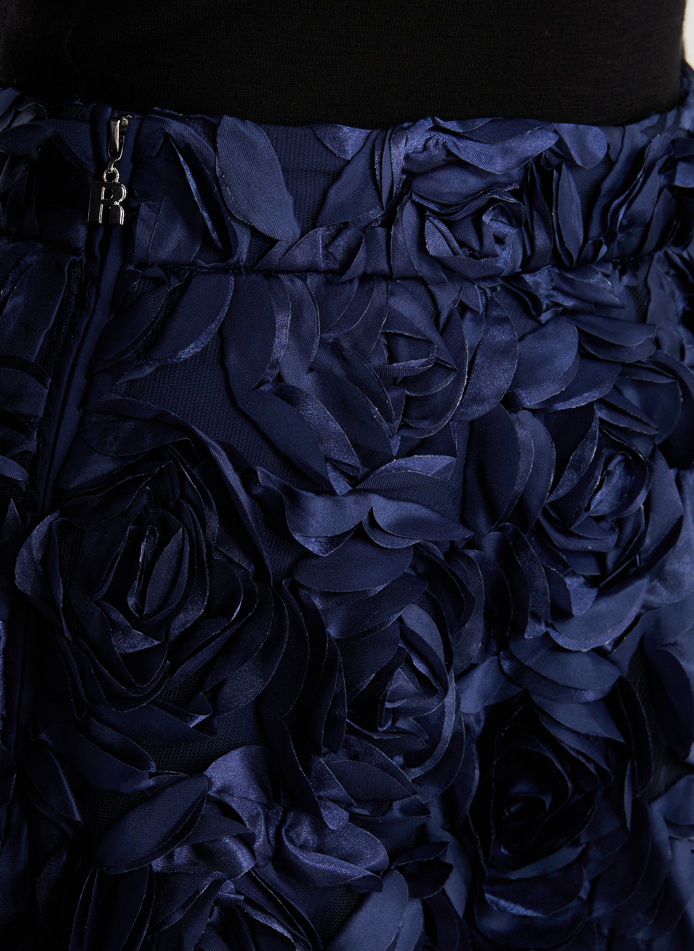 Jupe midi ample fleurie ROTATE Bleu