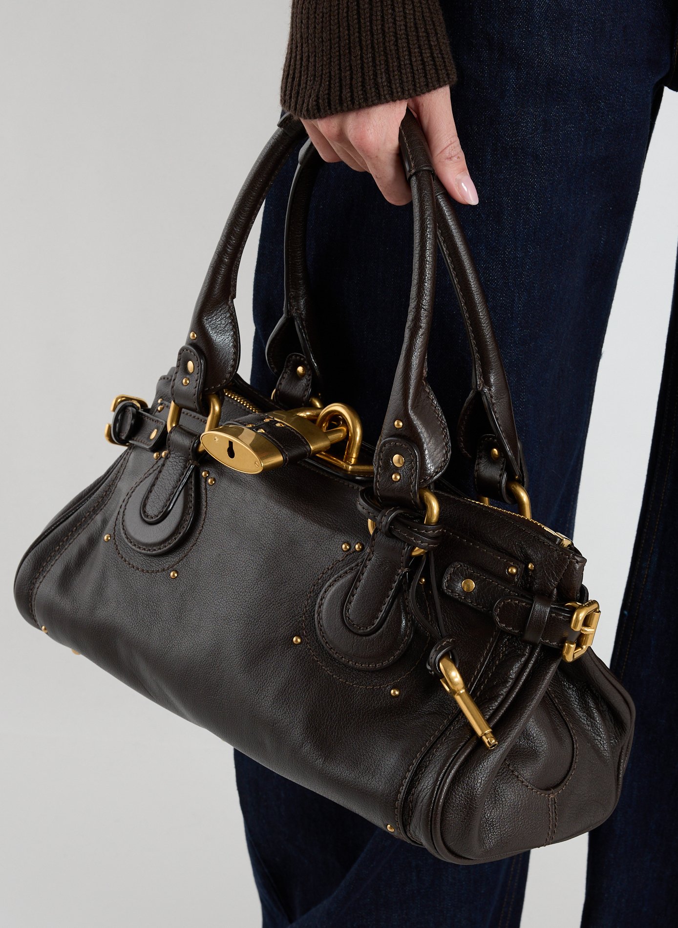 Sac à main en cuir CHLOÉ Marron