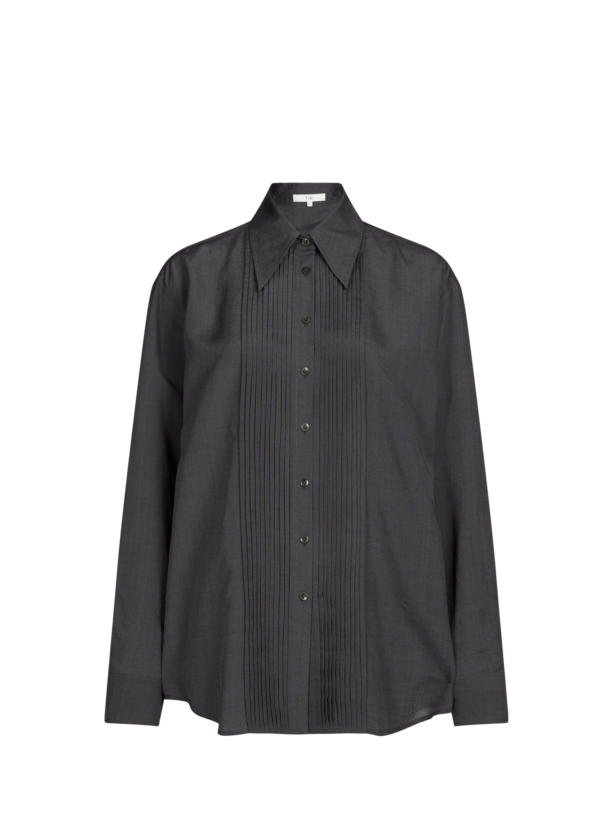 TIBI Chemise unie ample Gris