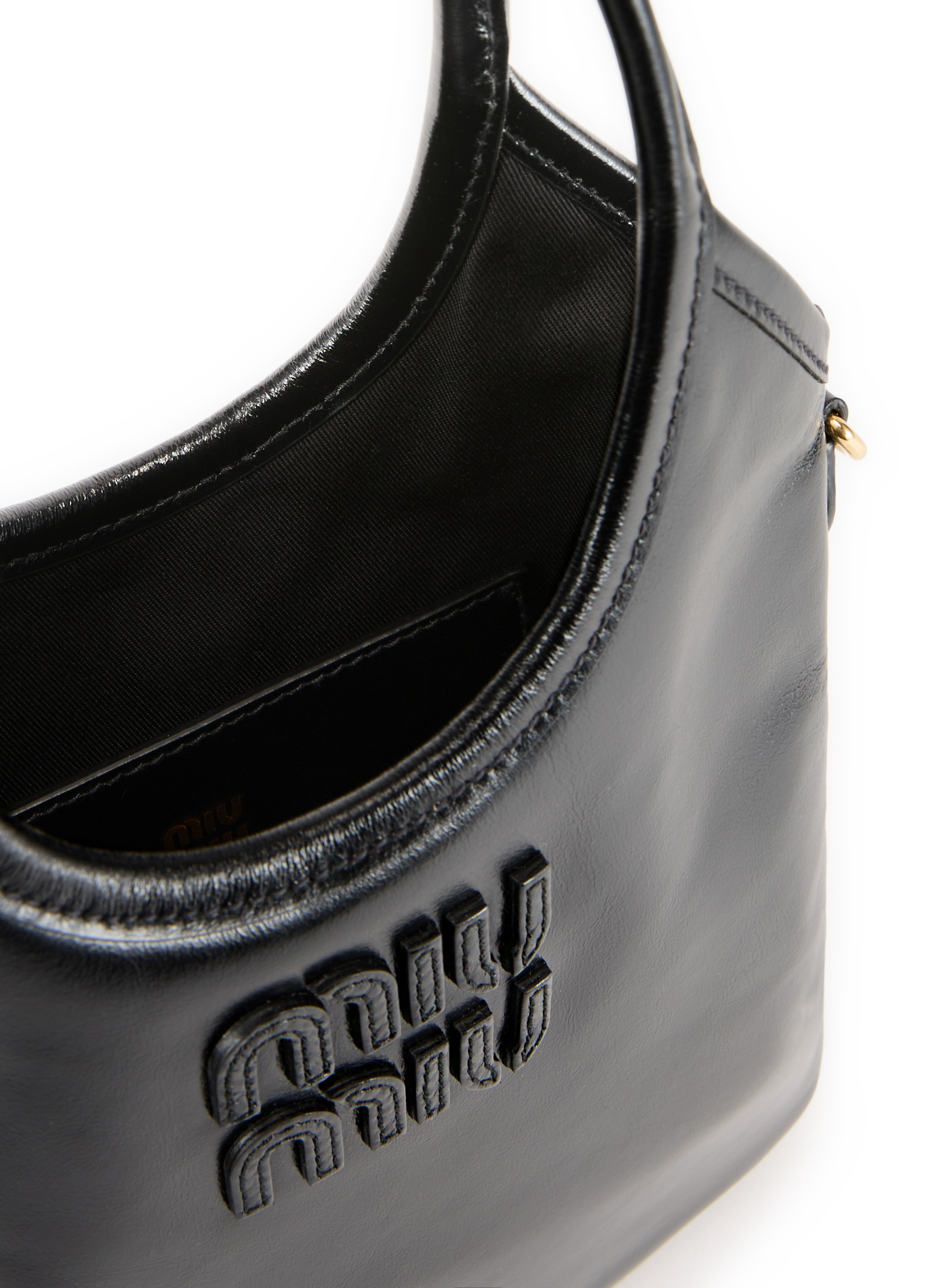Sac à main en cuir Ivy  MIU MIU Noir