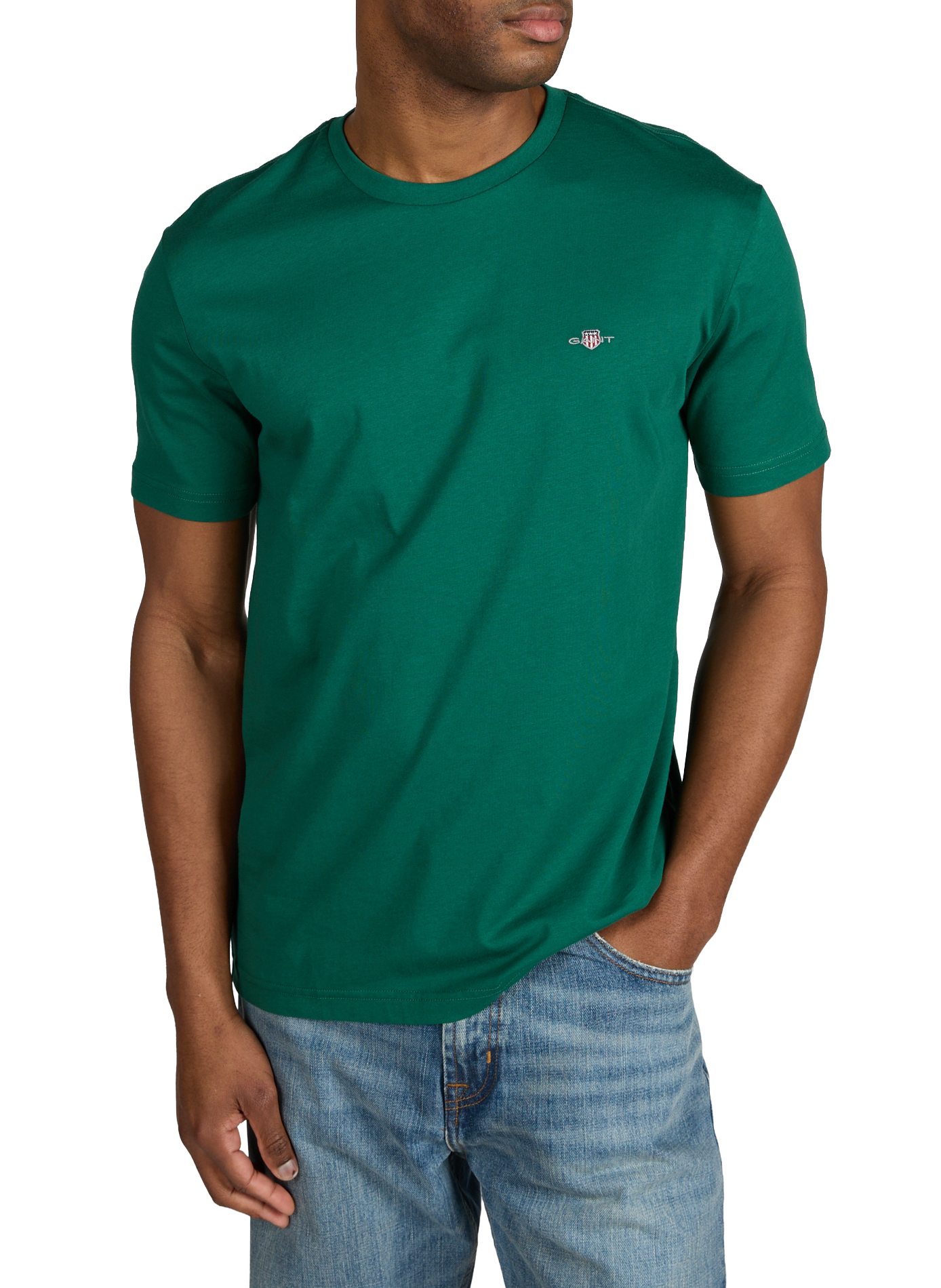 T-shirt uni en coton GANT Vert