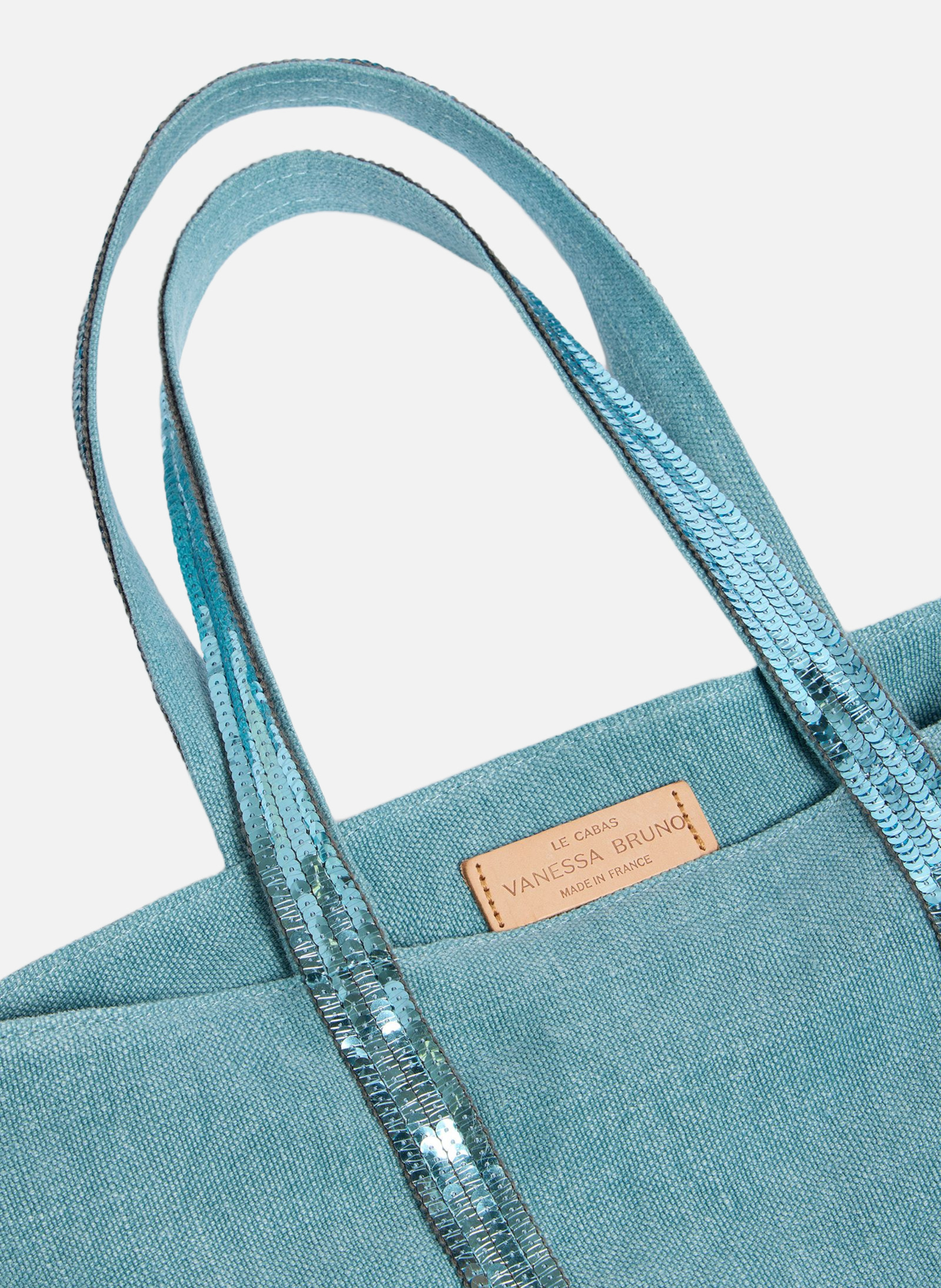 Cabas m zippé en lin VANESSA BRUNO Bleu