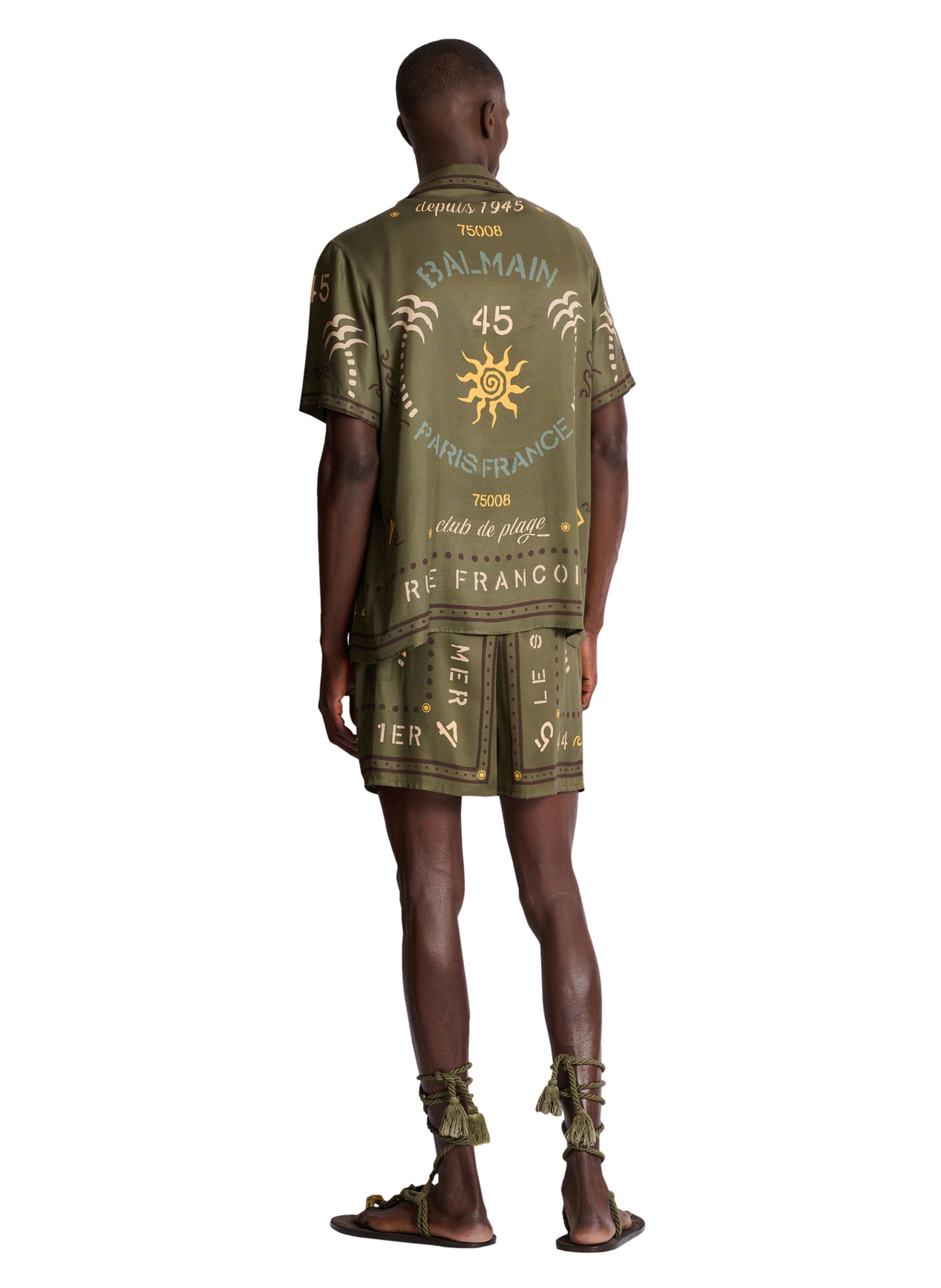Chemise imprimée balmain club BALMAIN Vert