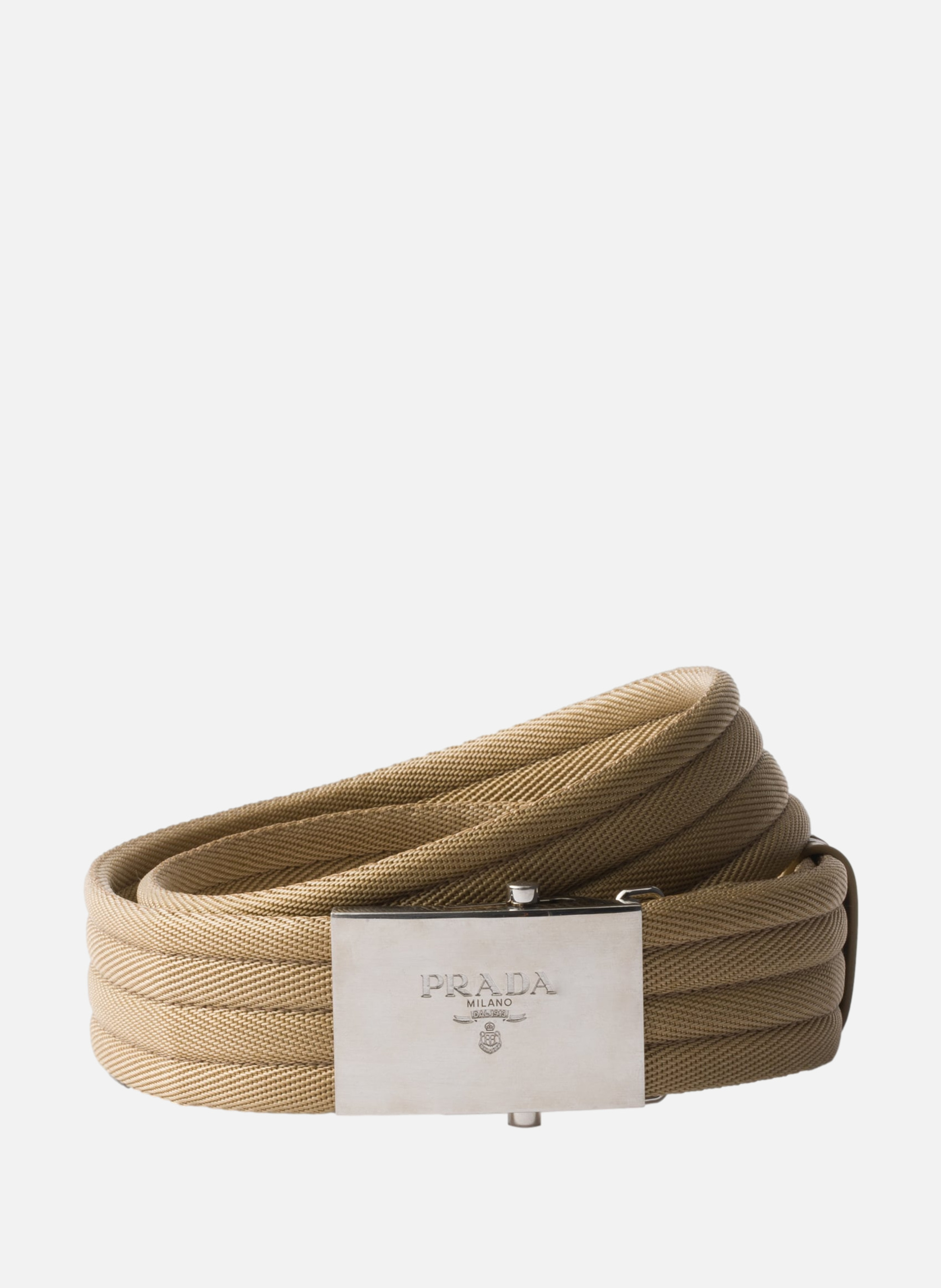 Ceinture en tissu PRADA Marron