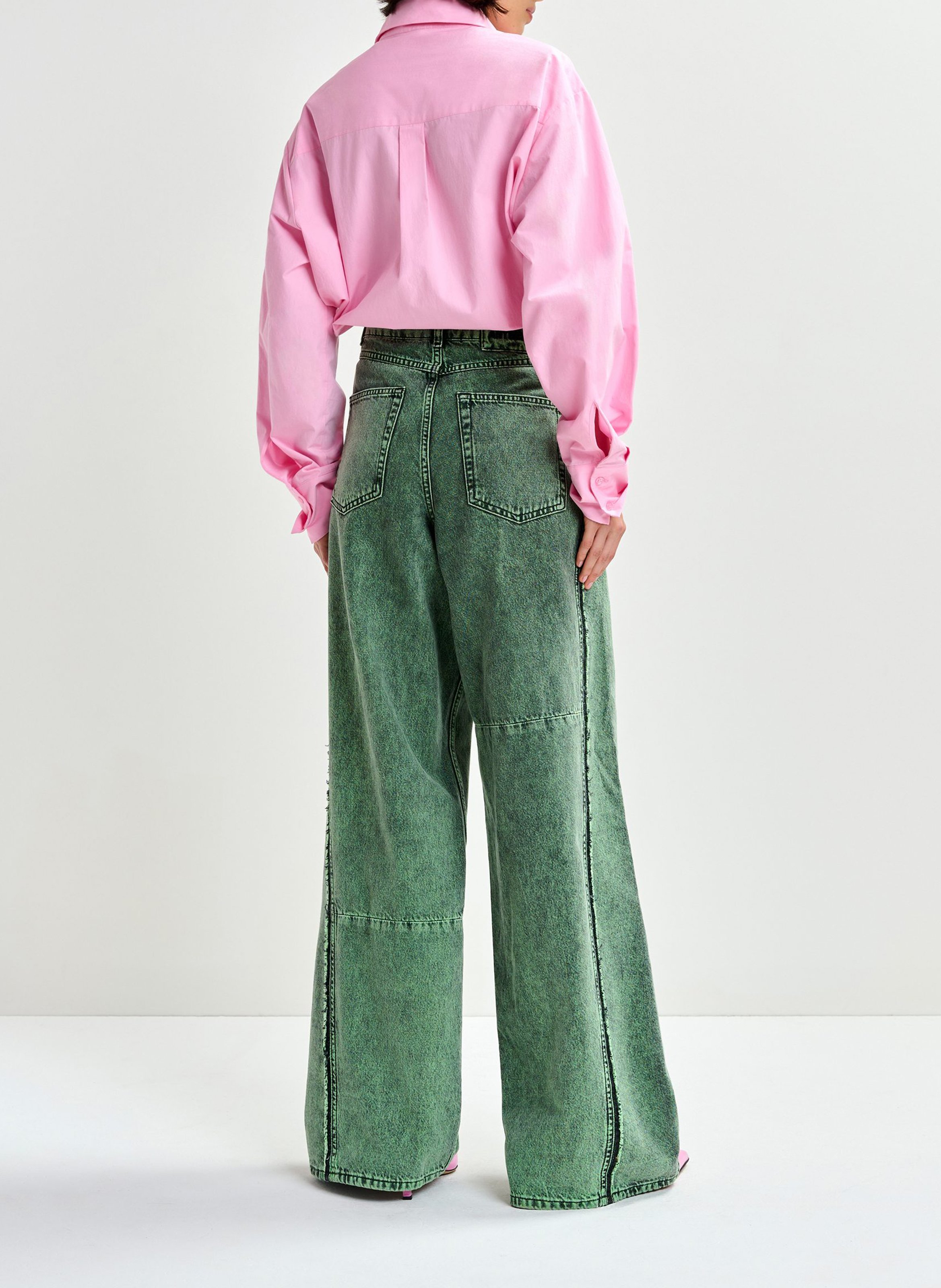 Chemise oversize à col rallongé unie Jomato ESSENTIEL ANTWERP Rose