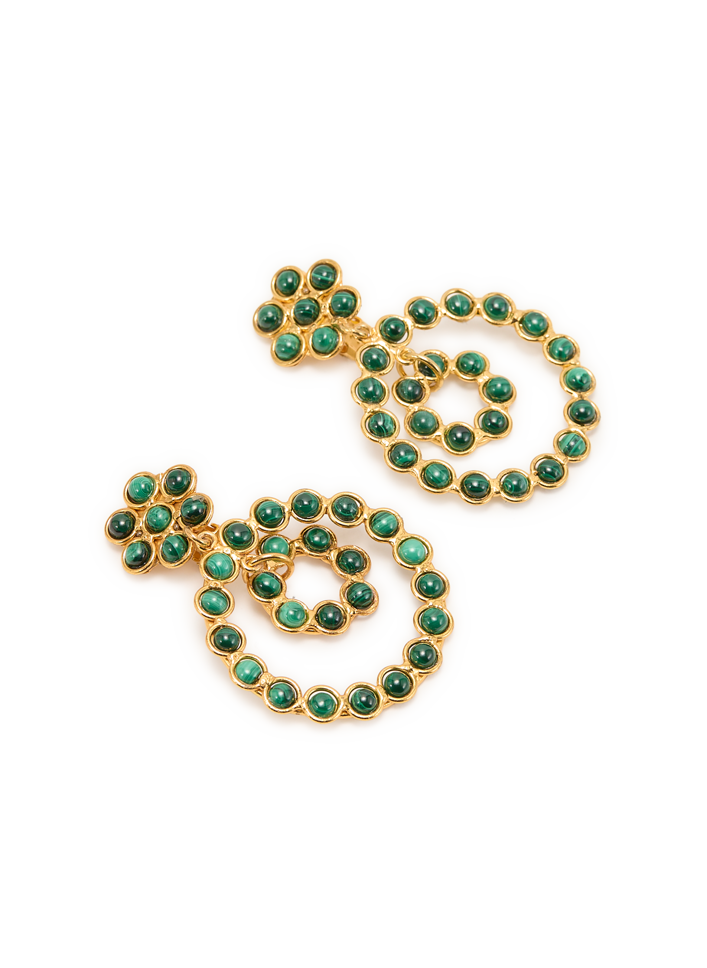 Boucles d'oreille Happy Flower SYLVIA TOLEDANO Vert