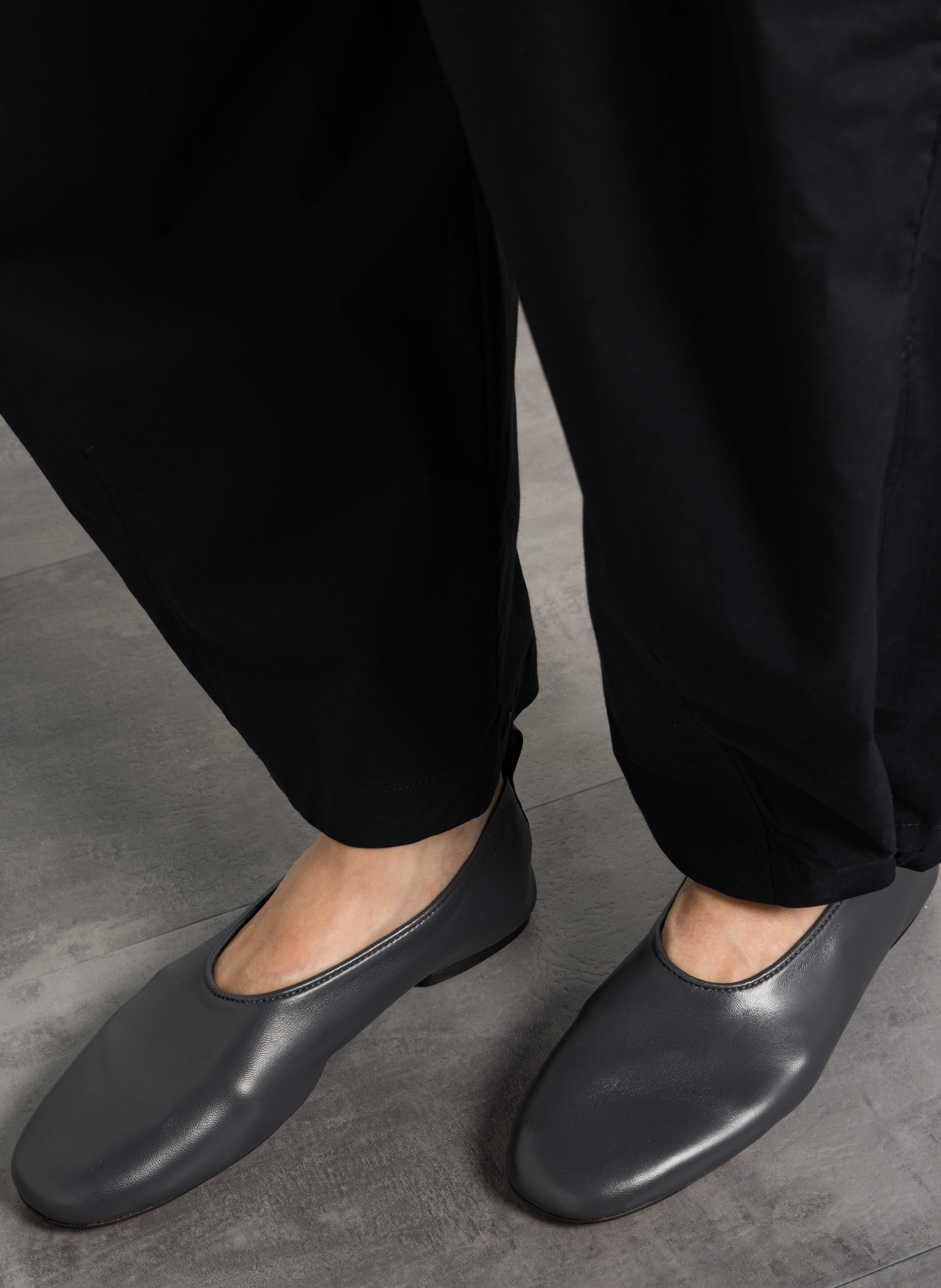 Ballerines en cuir bala SOEUR Gris