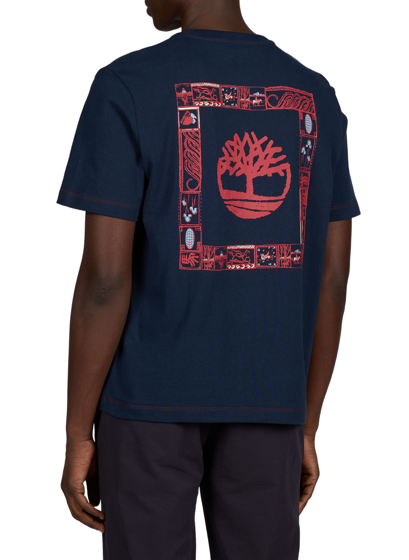 T-shirt à imprimé en coton TIMBERLAND Bleu