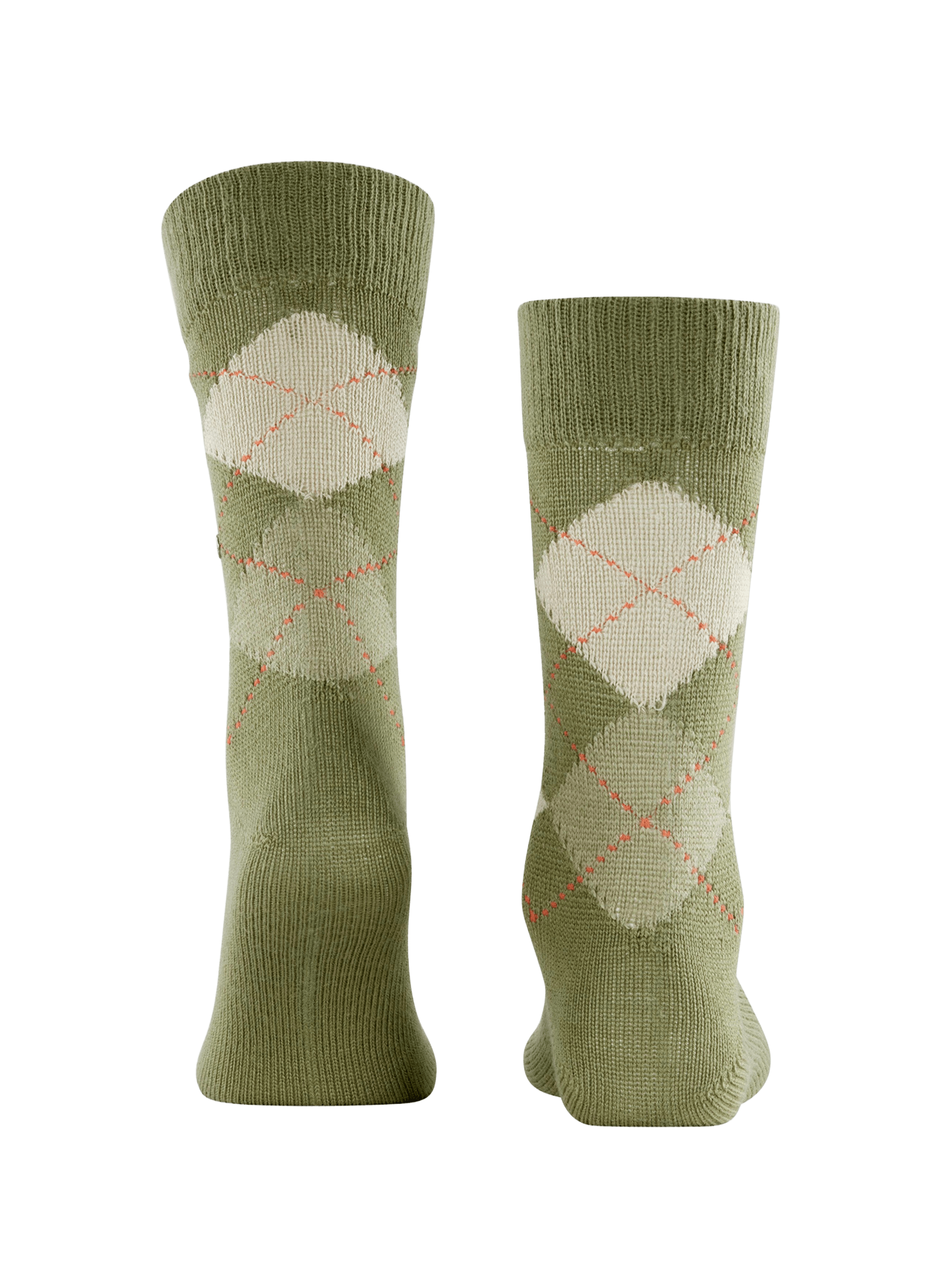 Chaussettes mi-hautes à motif losanges BURLINGTON Kaki