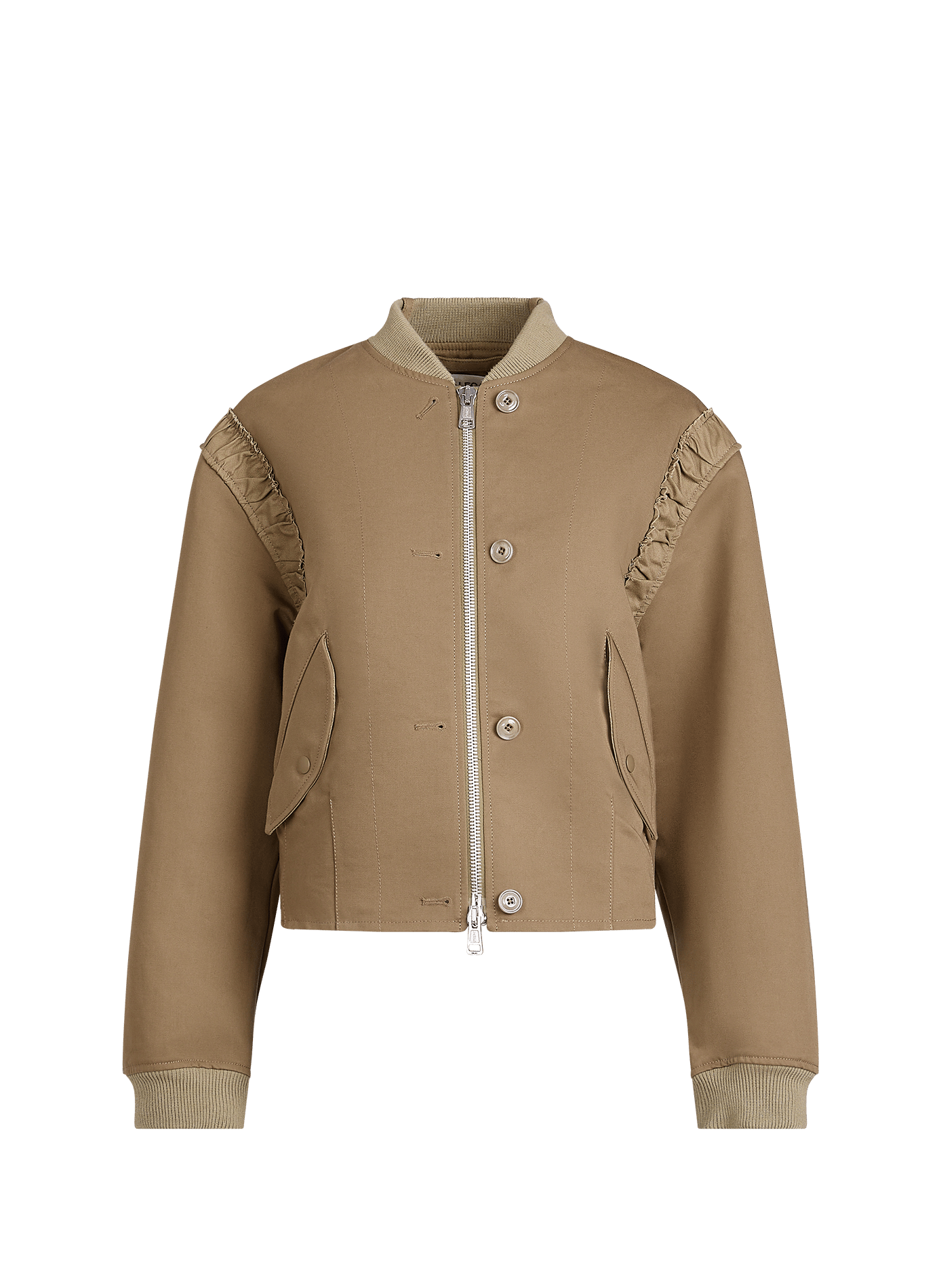 Bomber à frill Kharkee à double tissage satiné OUR LEGACY Kaki