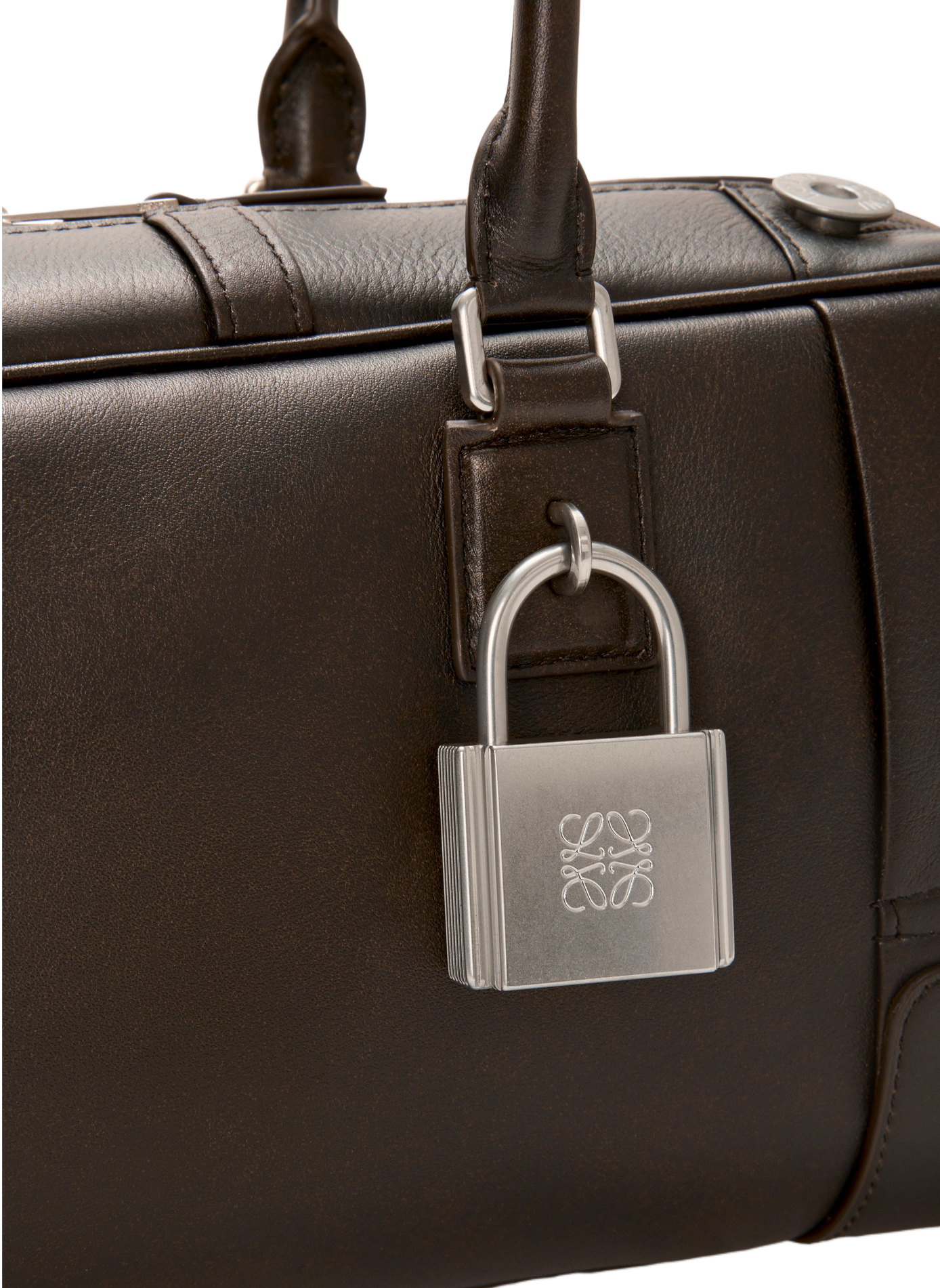 Sac Amazona 31 Cropped Panta en cuir de veau brillant LOEWE Marron