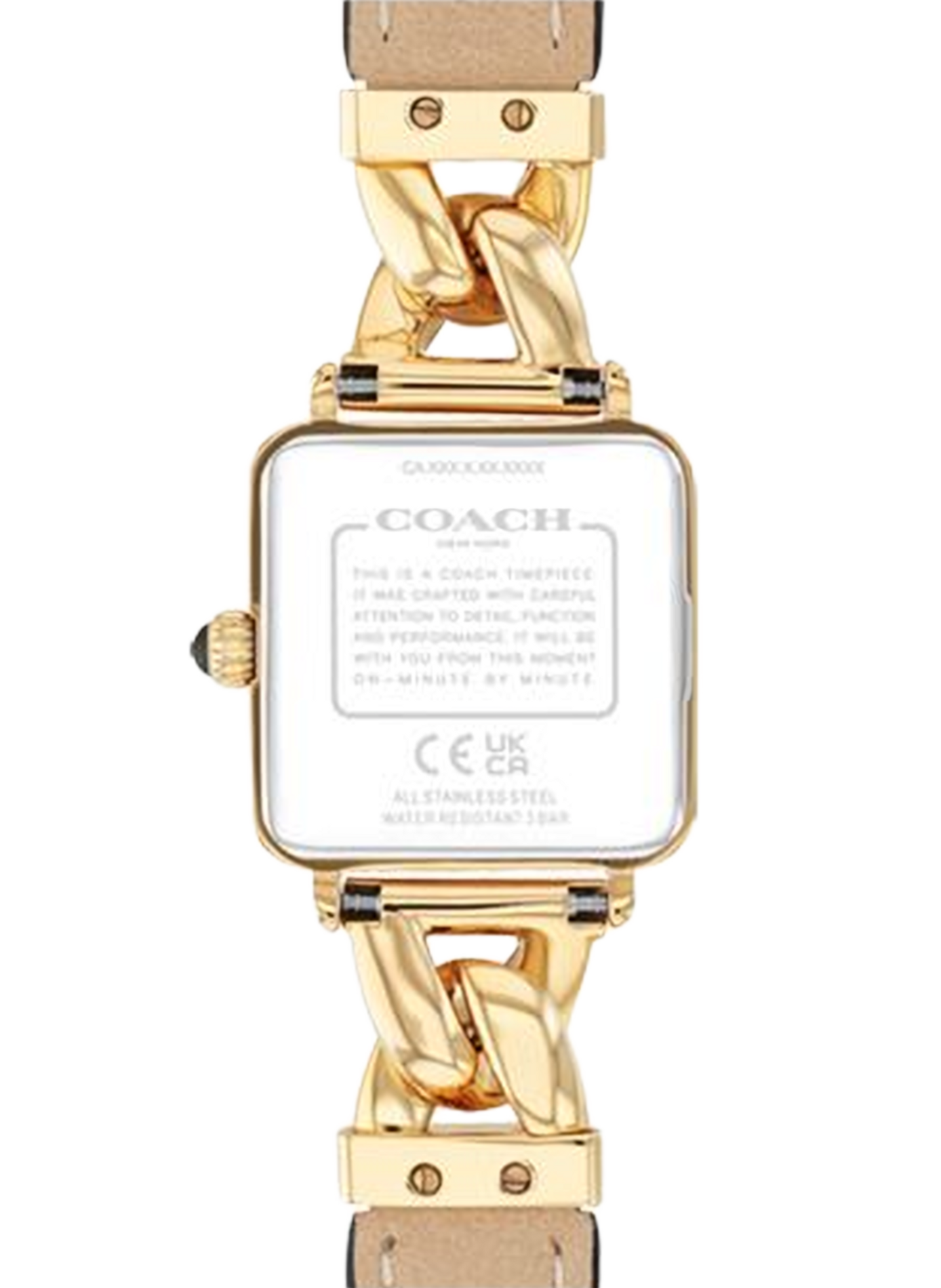Montre quartz Cass en cuir COACH MONTRES Doré