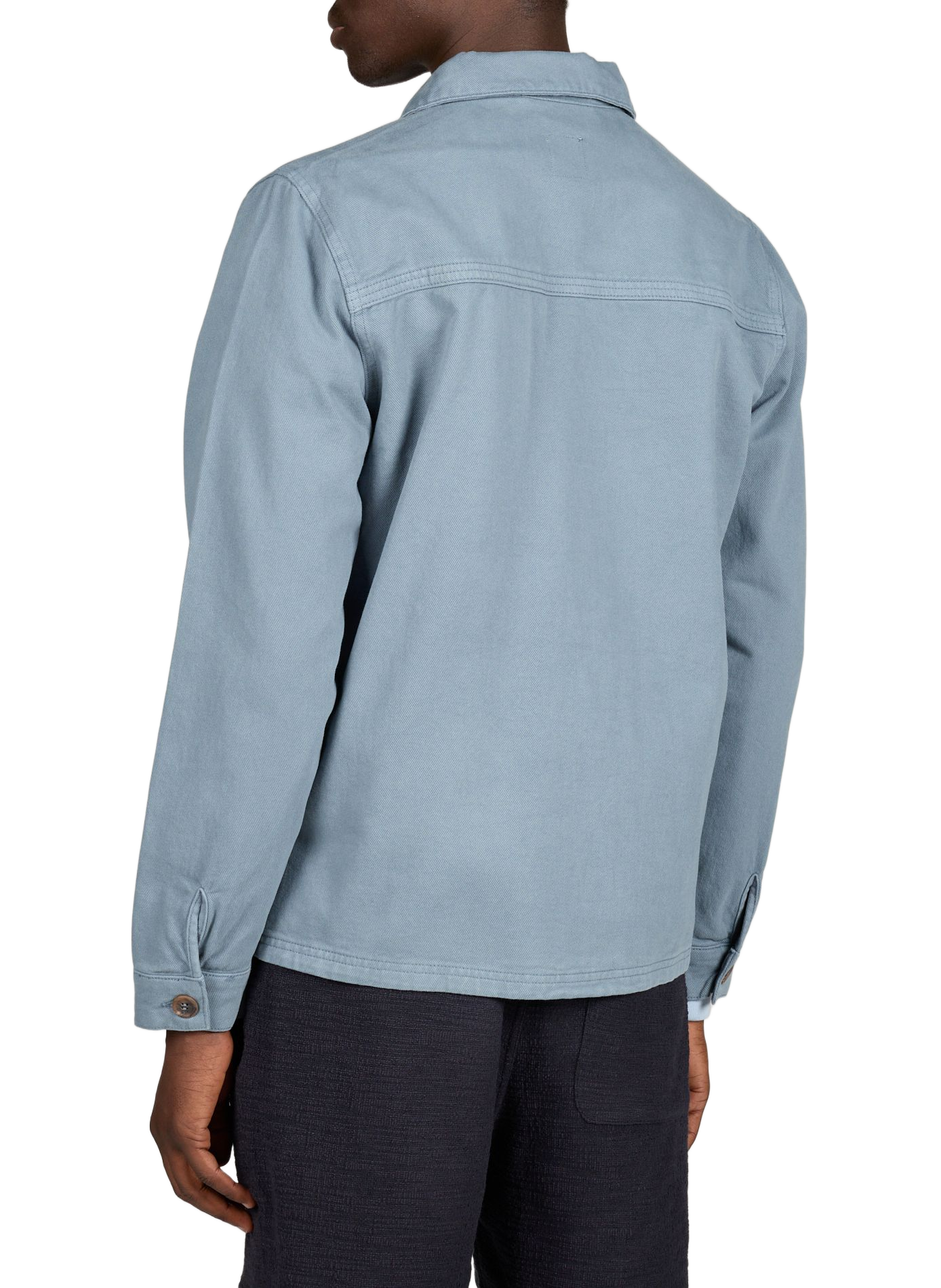 Solid buttoned straight jacket FAGUO Blue