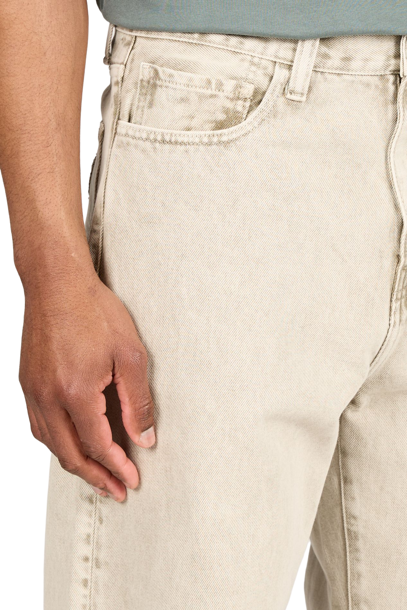 Rechte jeans van katoen. CARHARTT WIP Groen