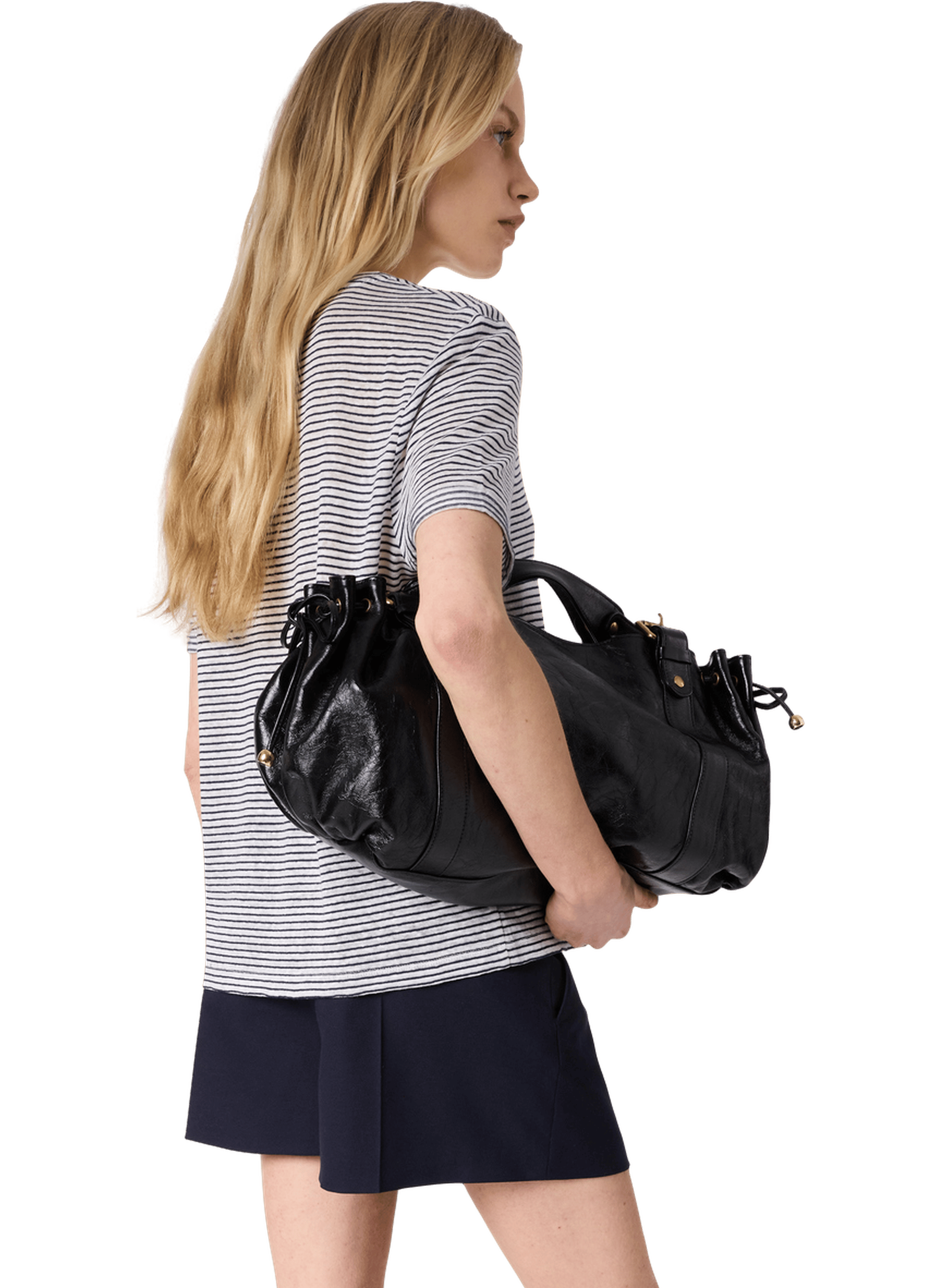 T-shirt rayé en lin et coton - melva GERARD DAREL Bleu