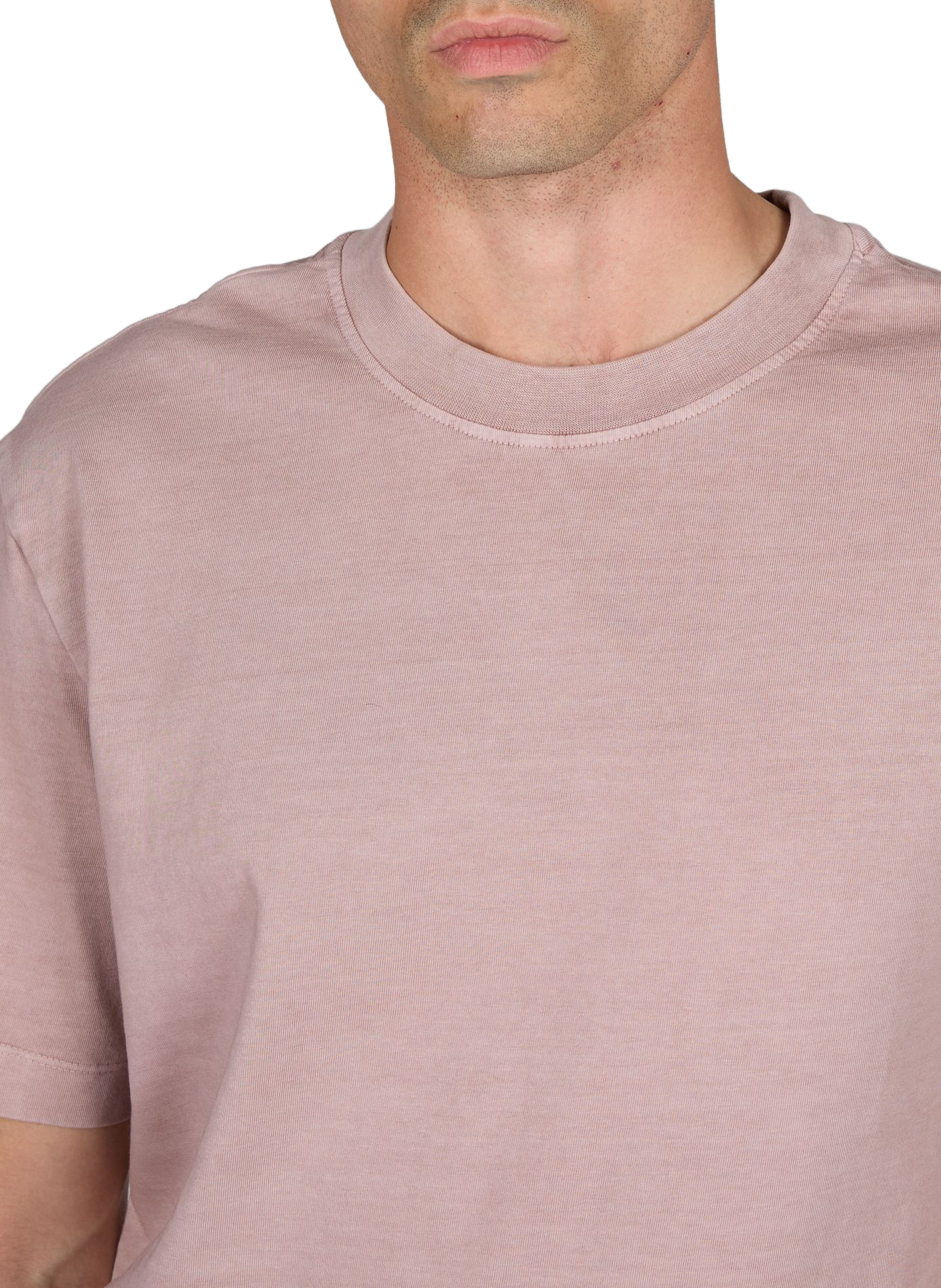 T-shirt droit manches courtes en coton MINIMUM Rose