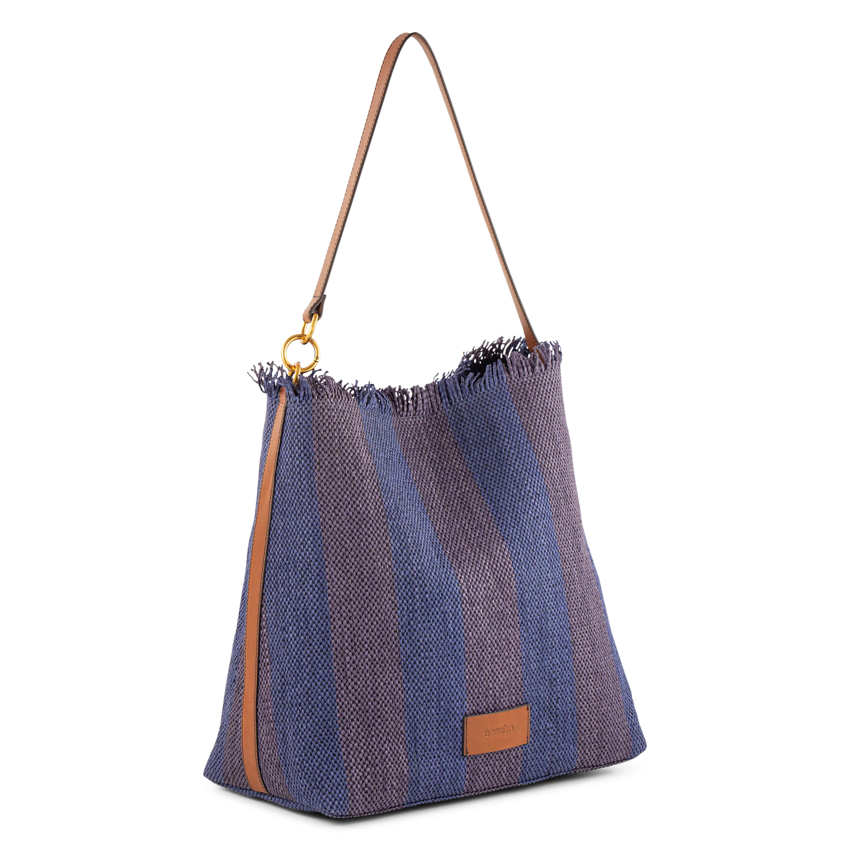 Sac cabas tissé à rayures vita mia s SESSUN Bleu