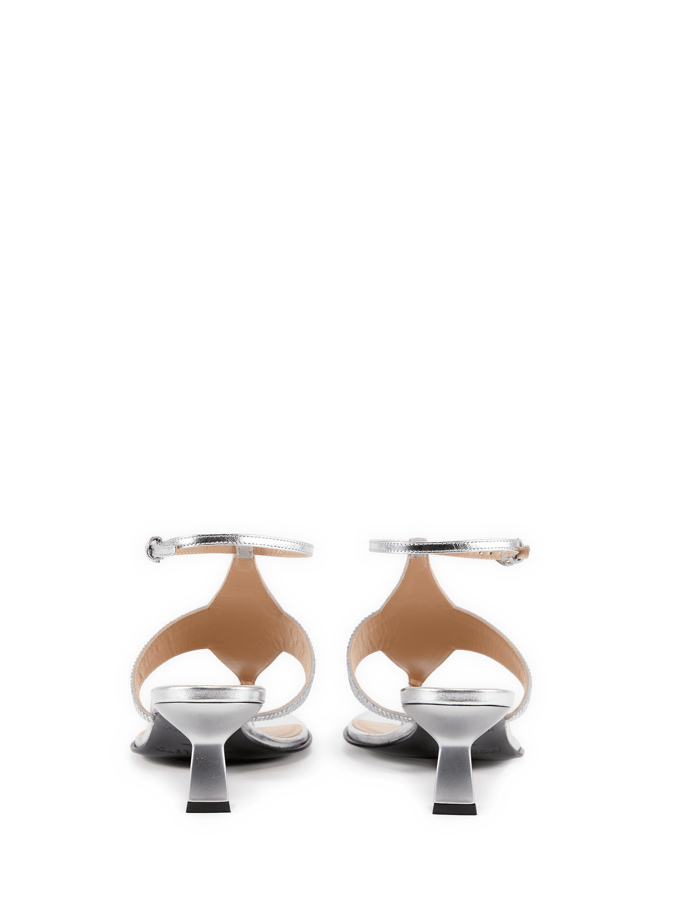 Sandales à talons Dona Nova à strass en cuir  NODALETO Argent