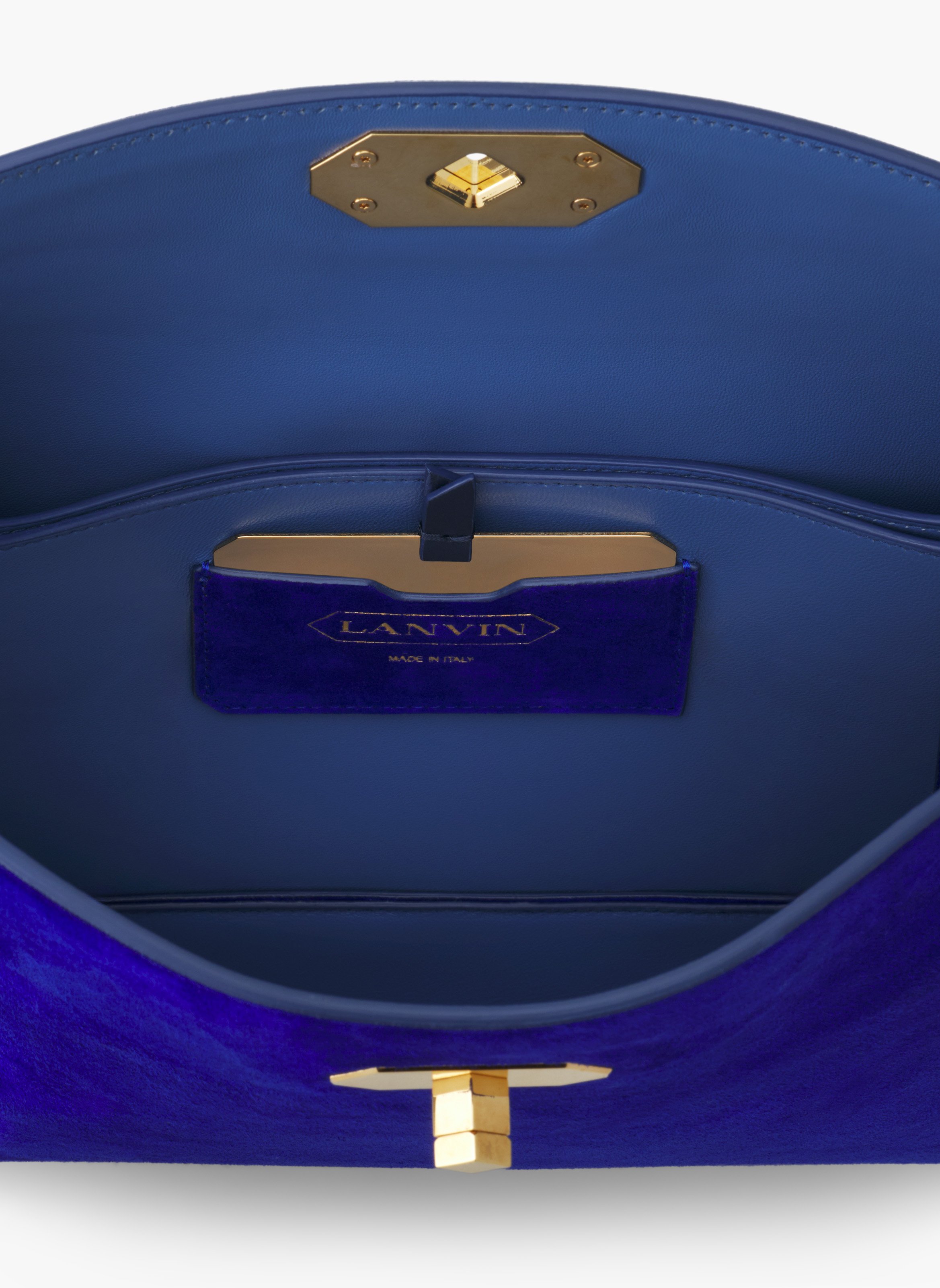 Sac compagnon en daim LANVIN Bleu