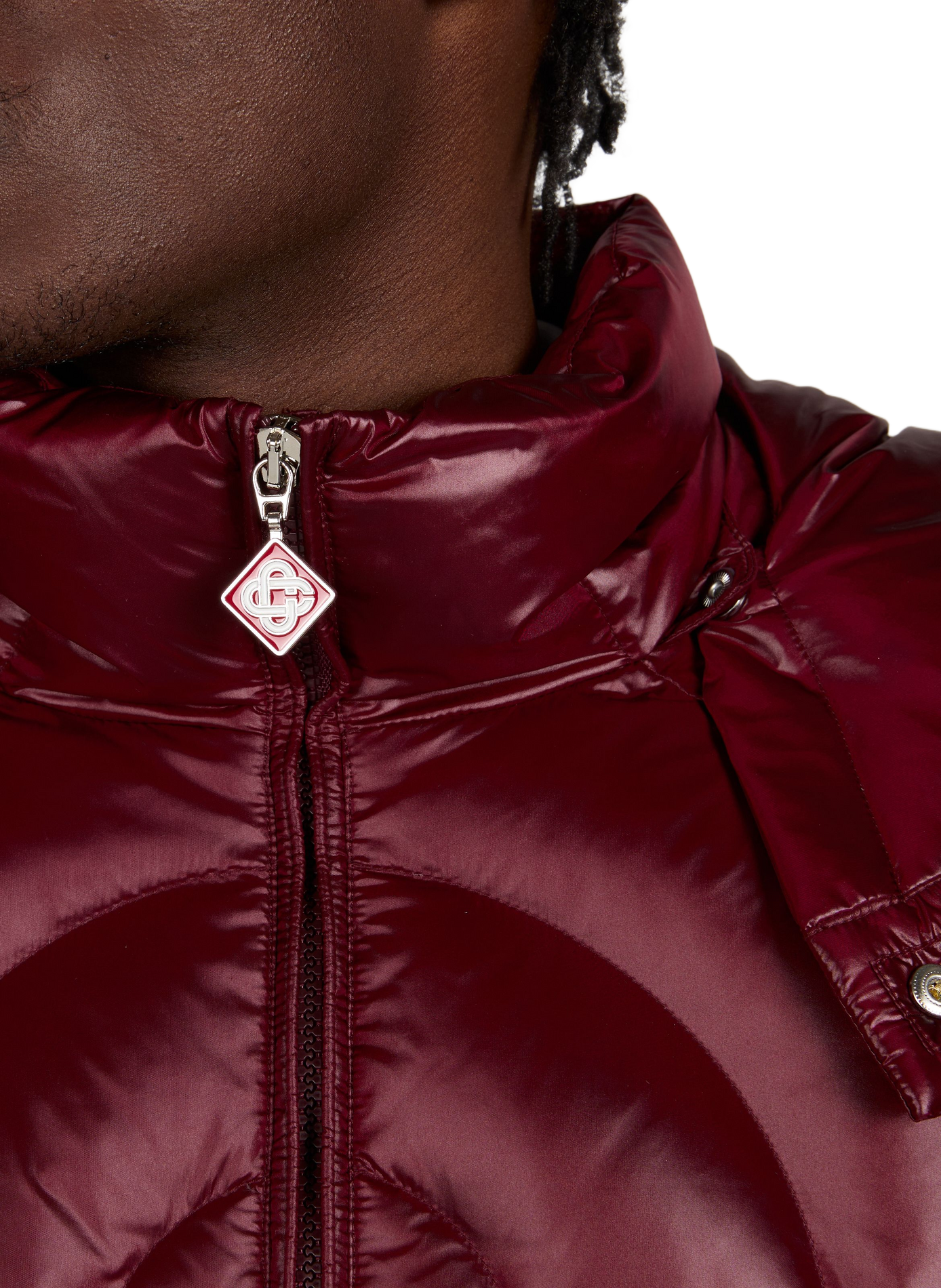 Quilted coat with removable hood CASABLANCA PARIS Red