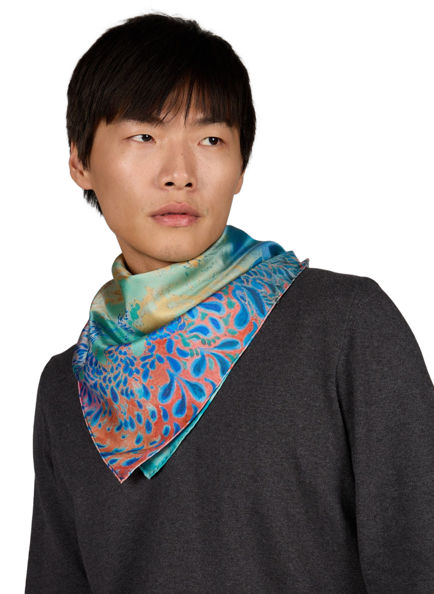 Yseult silk scarf PETRUSSE Orange