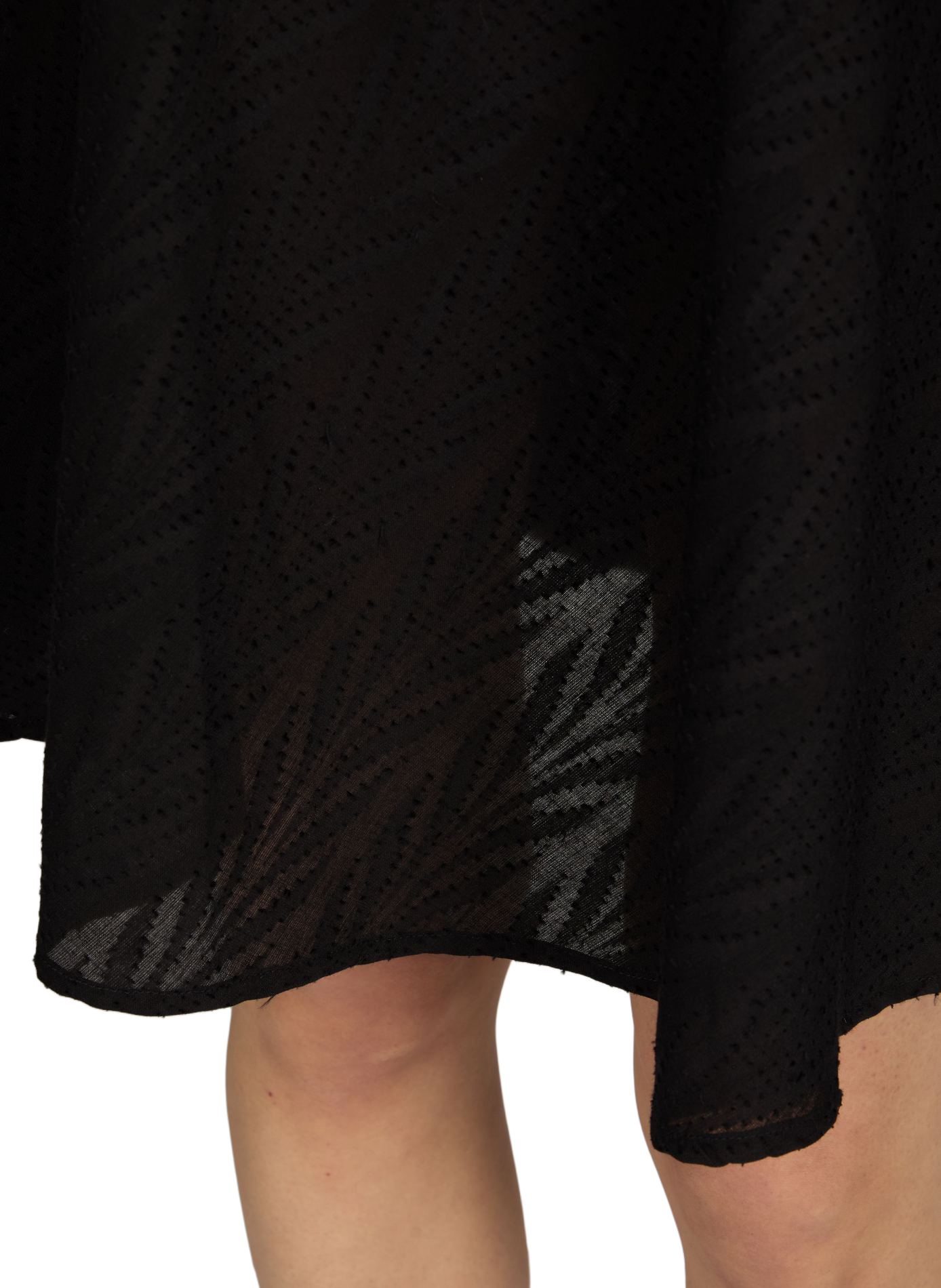 Short beach dress with round neckline GRAIN DE SABLE Black