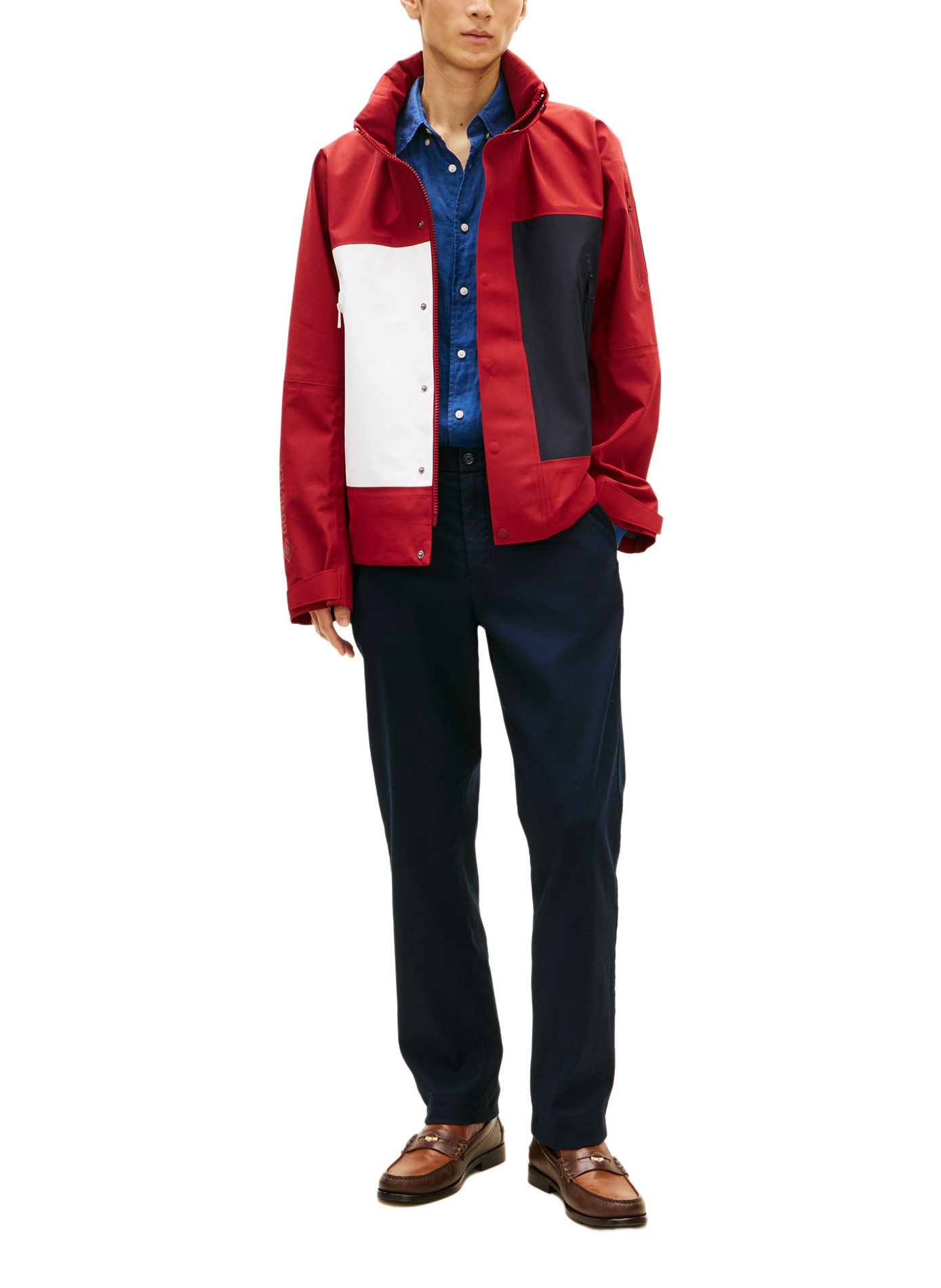 Blouson imperméable à col montant TOMMY HILFIGER Red