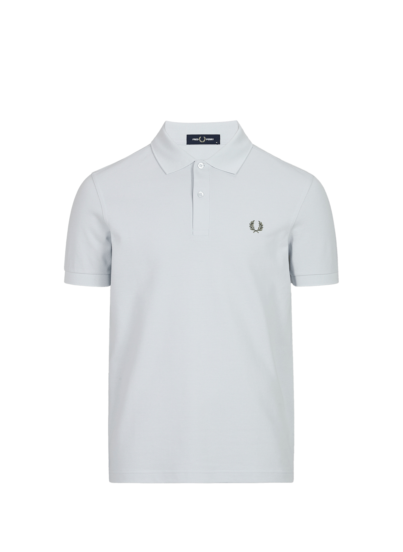 Cotton pique polo shirt PLAIN FRED PERRY SHIRT Dusty blue laurel wreath green