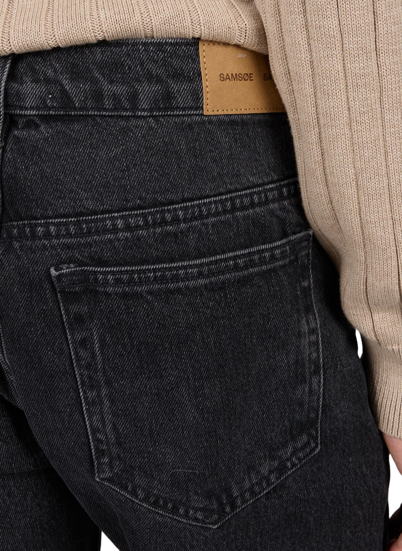 Solid straight-leg jeans SAMSOE SAMSOE Black